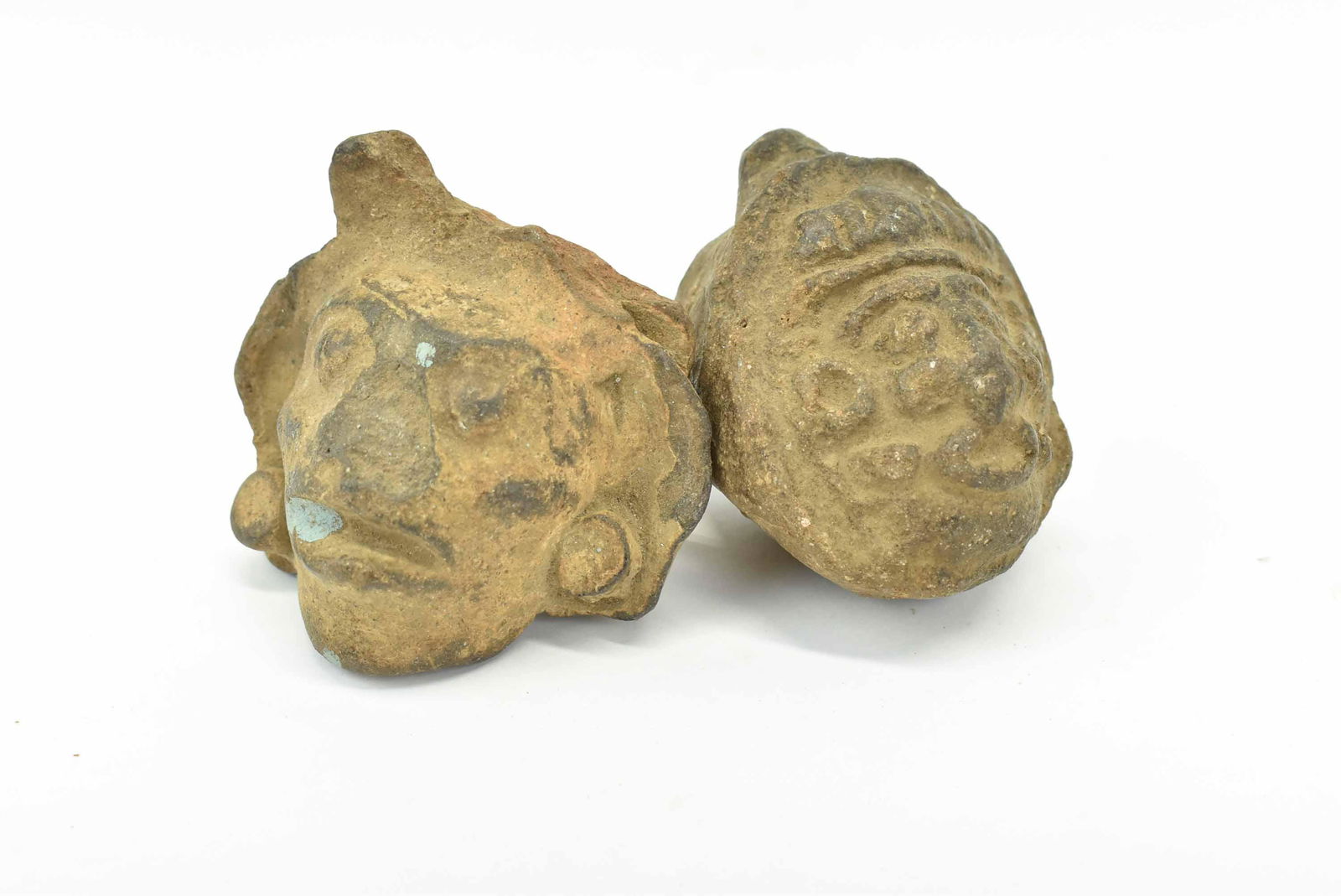 2 Pre Columbian Pottery Heads (1 of 6)