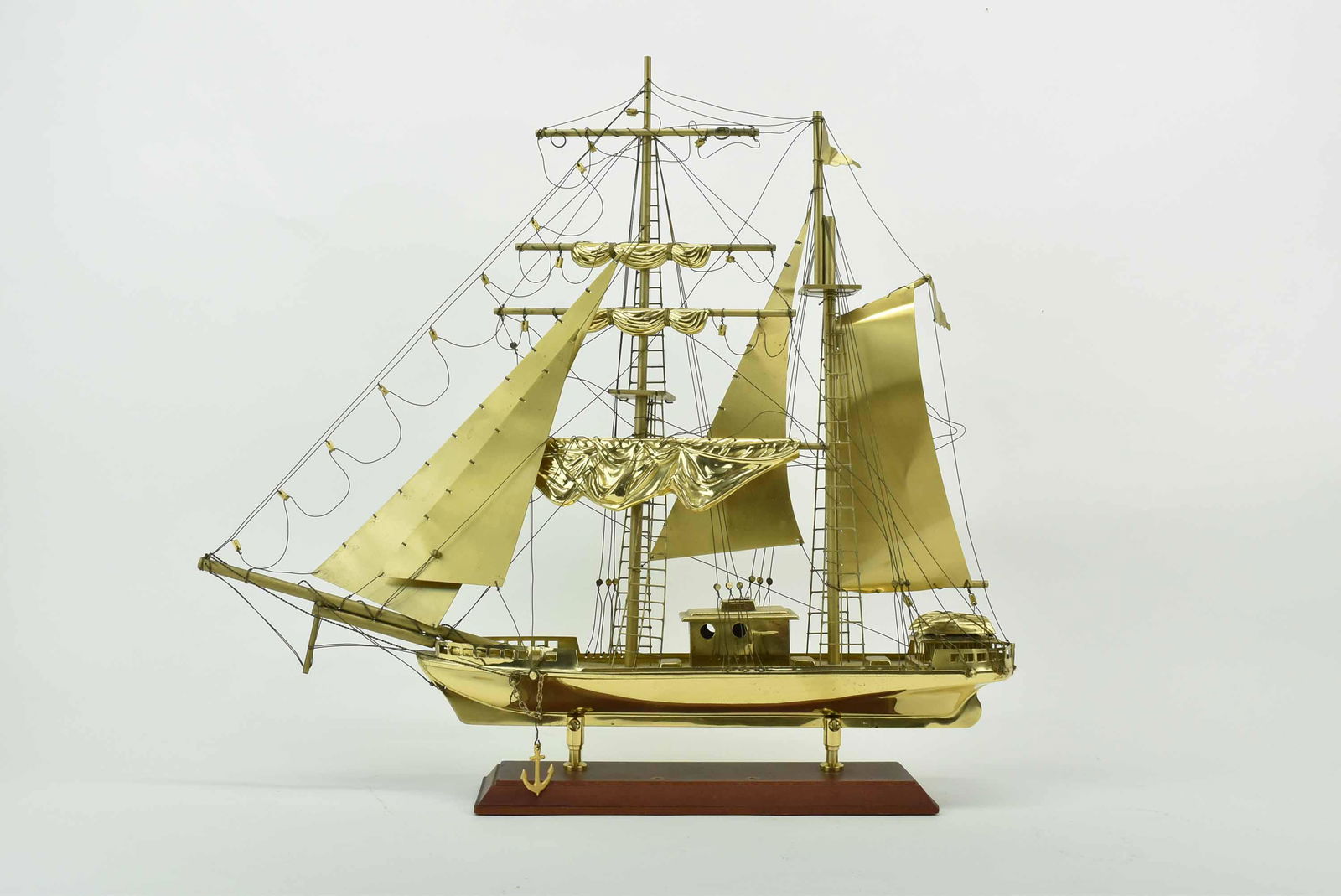 Brass Mounted Sailing Ship Model (1 of 10)