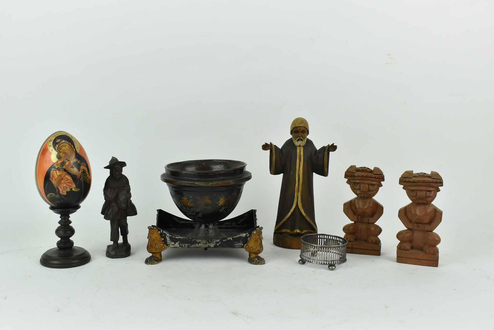 Neoclassical Parcel-Gilt & Black Painted Tole Urn (1 of 5)