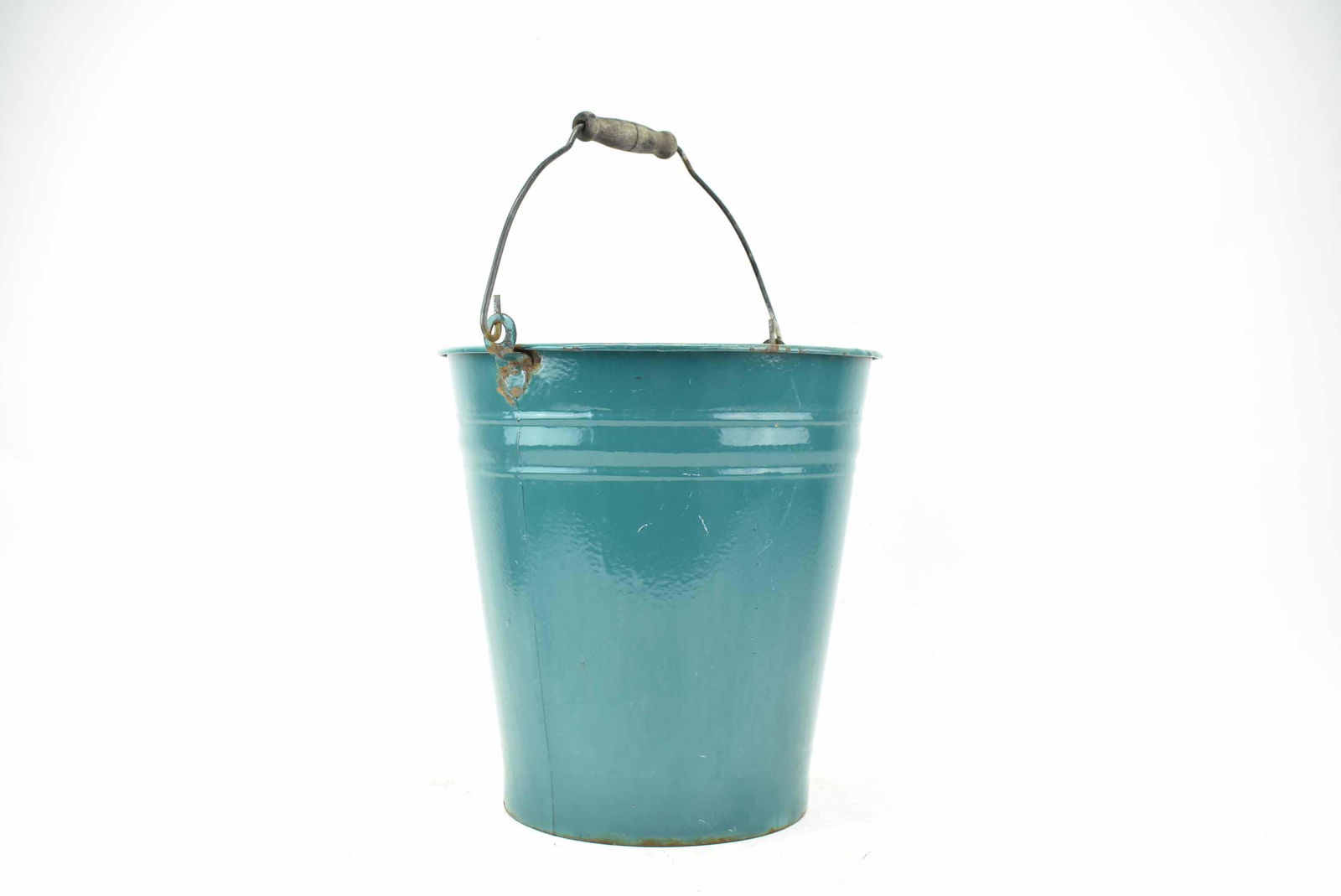 Vintage Painted Metal Peat Bucket Pail (1 of 5)
