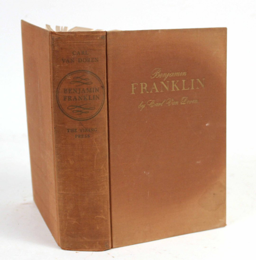 Benjamin Franklin, by Carl Van Doren: First edition. New York: The Viking Press, 1938