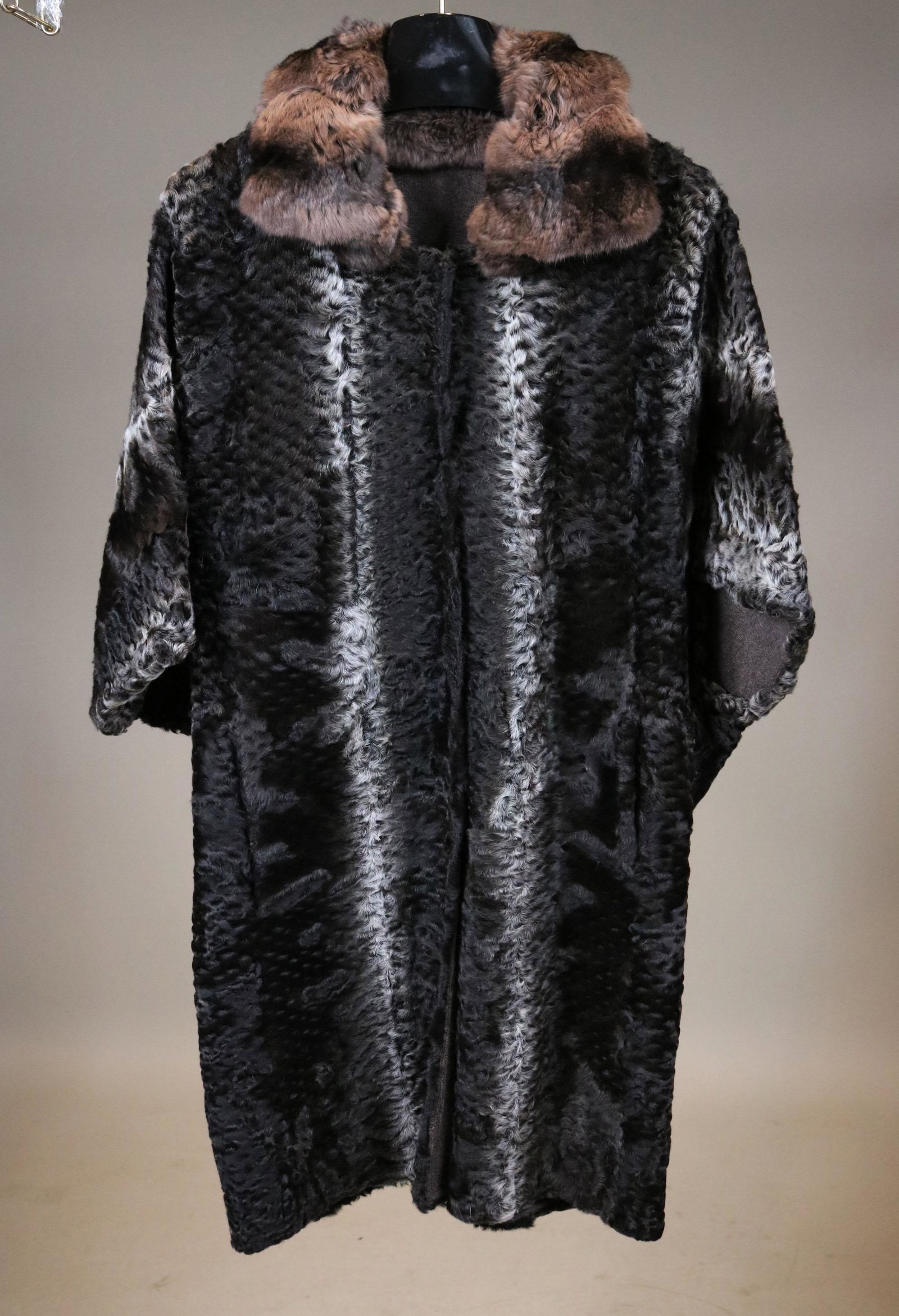 Lambs Wool and Fur Cape Jacket (1 of 3)