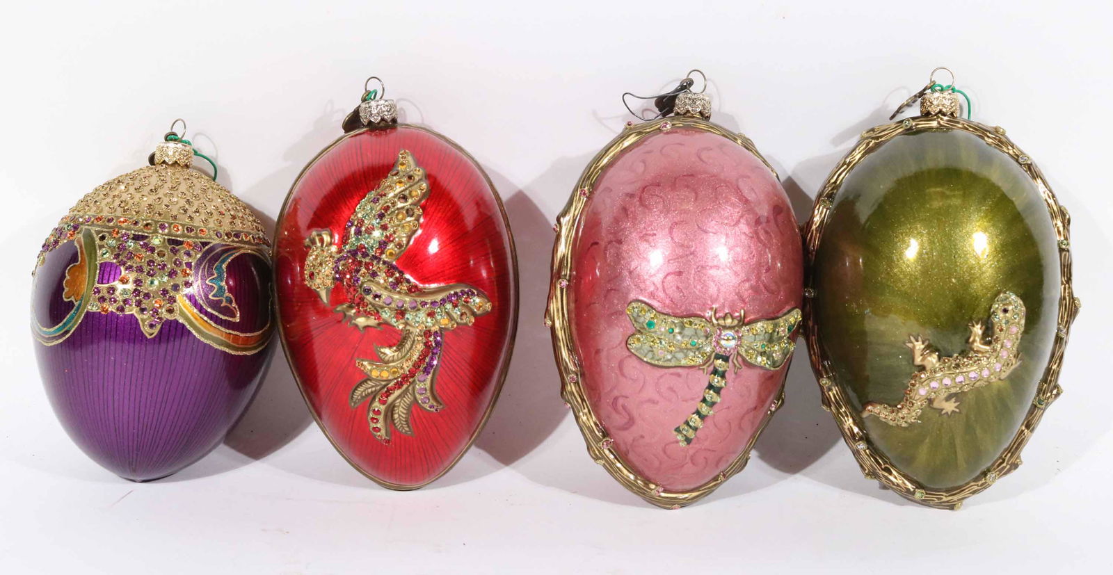 Four Jay Strongwater Enamel Christmas Ornaments (1 of 7)