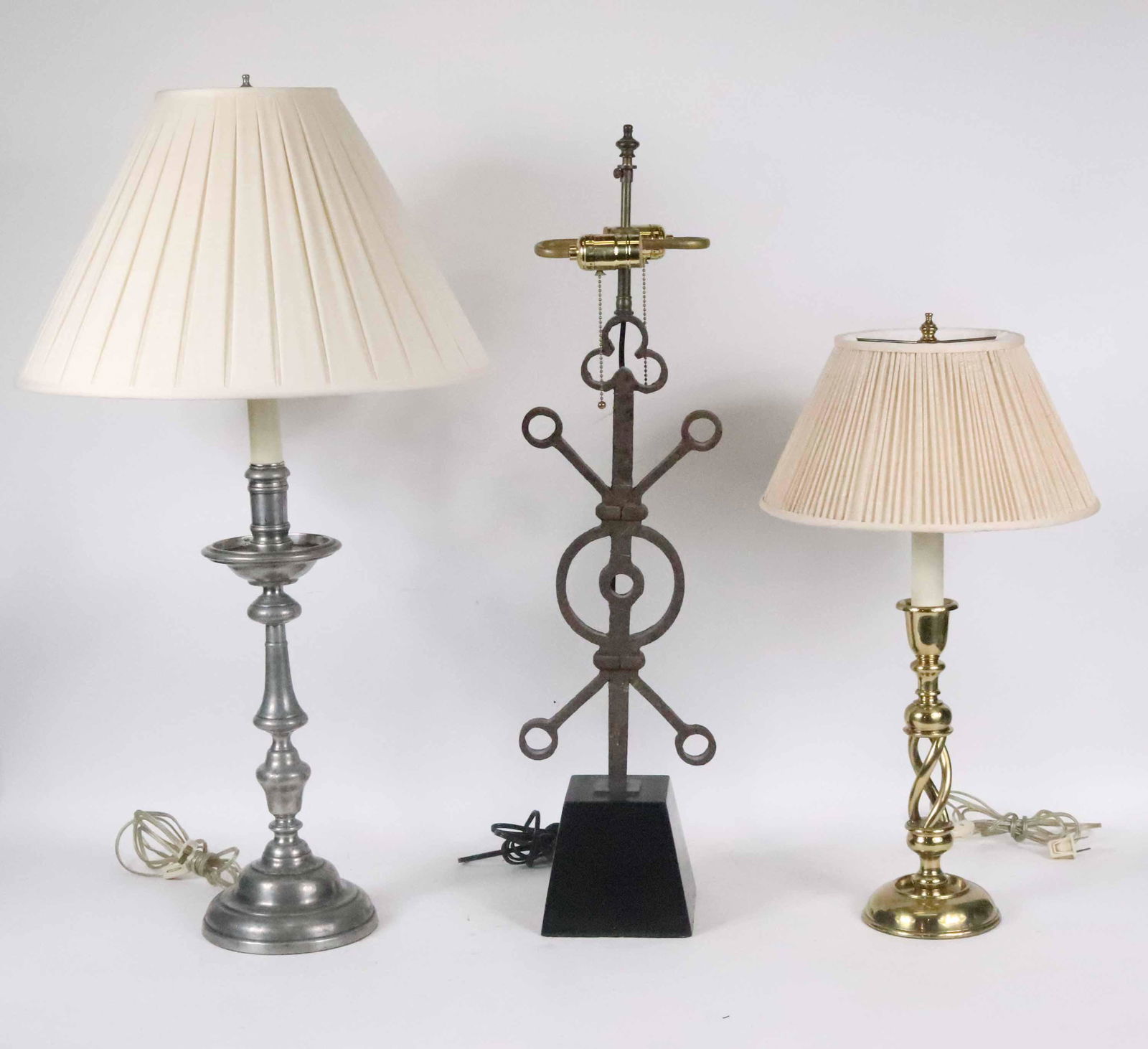 Three Metal Table Lamps (1 of 10)