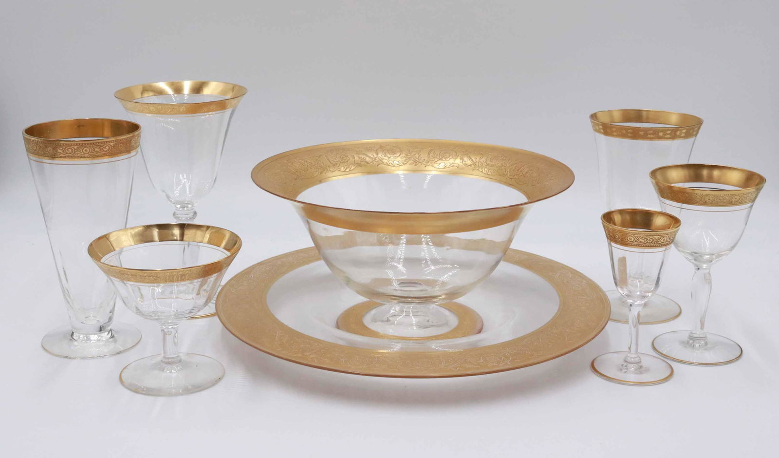 Group of Gilt-Rim Bowl and Glassware (1 of 6)
