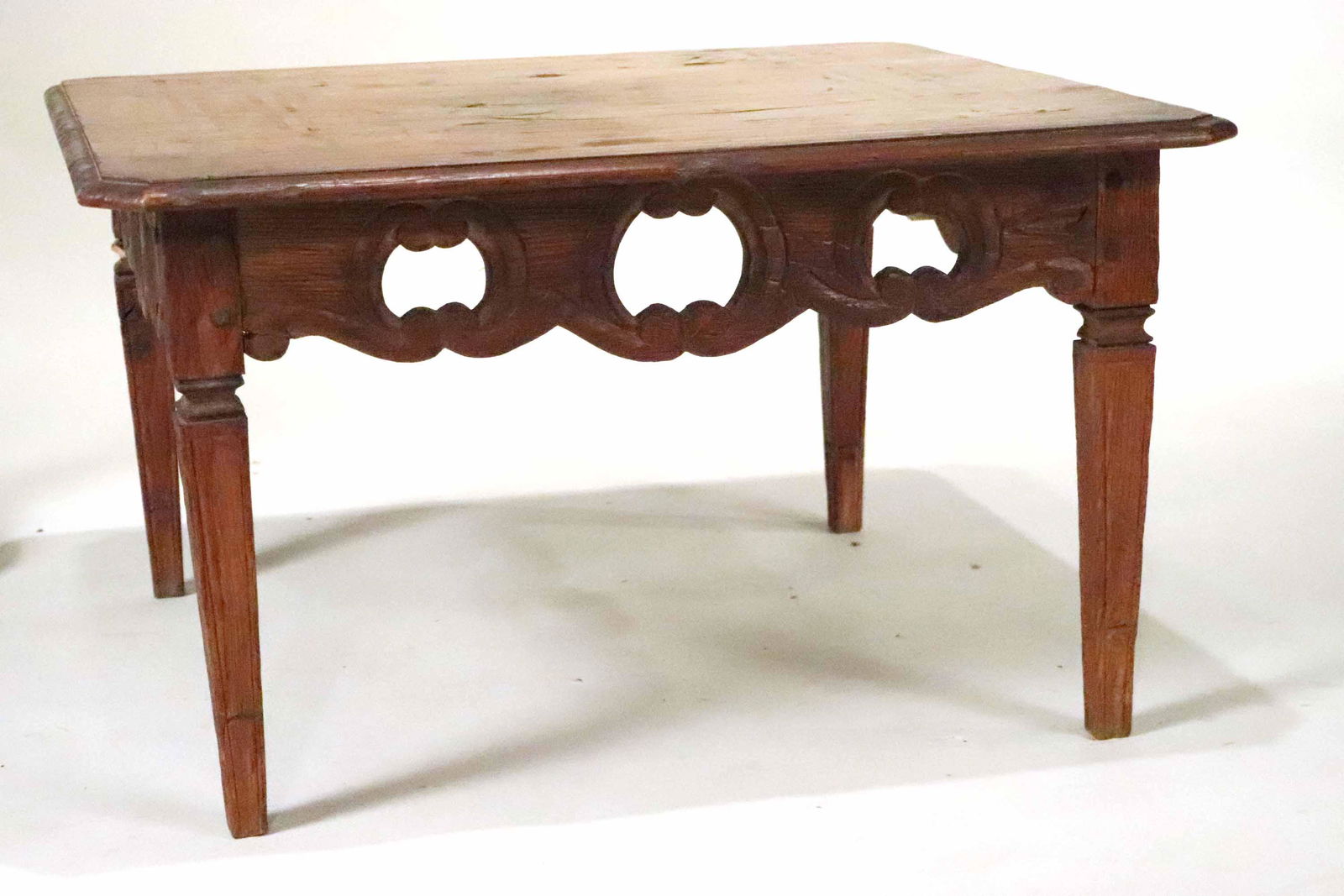 Carved and Pierced Oak Low Table (1 of 5)