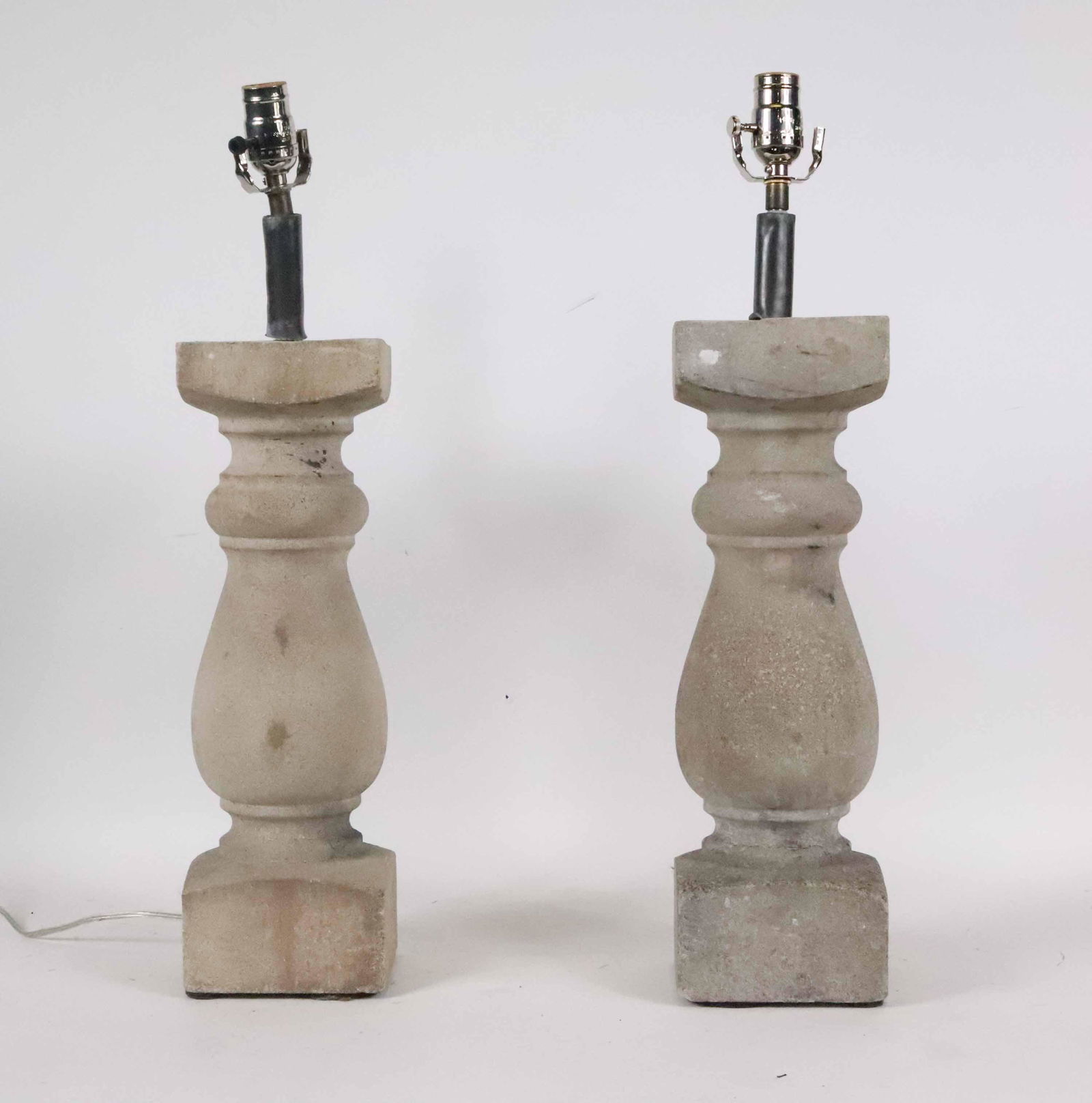 Pair of Cast-Stone Table Lamps (1 of 7)