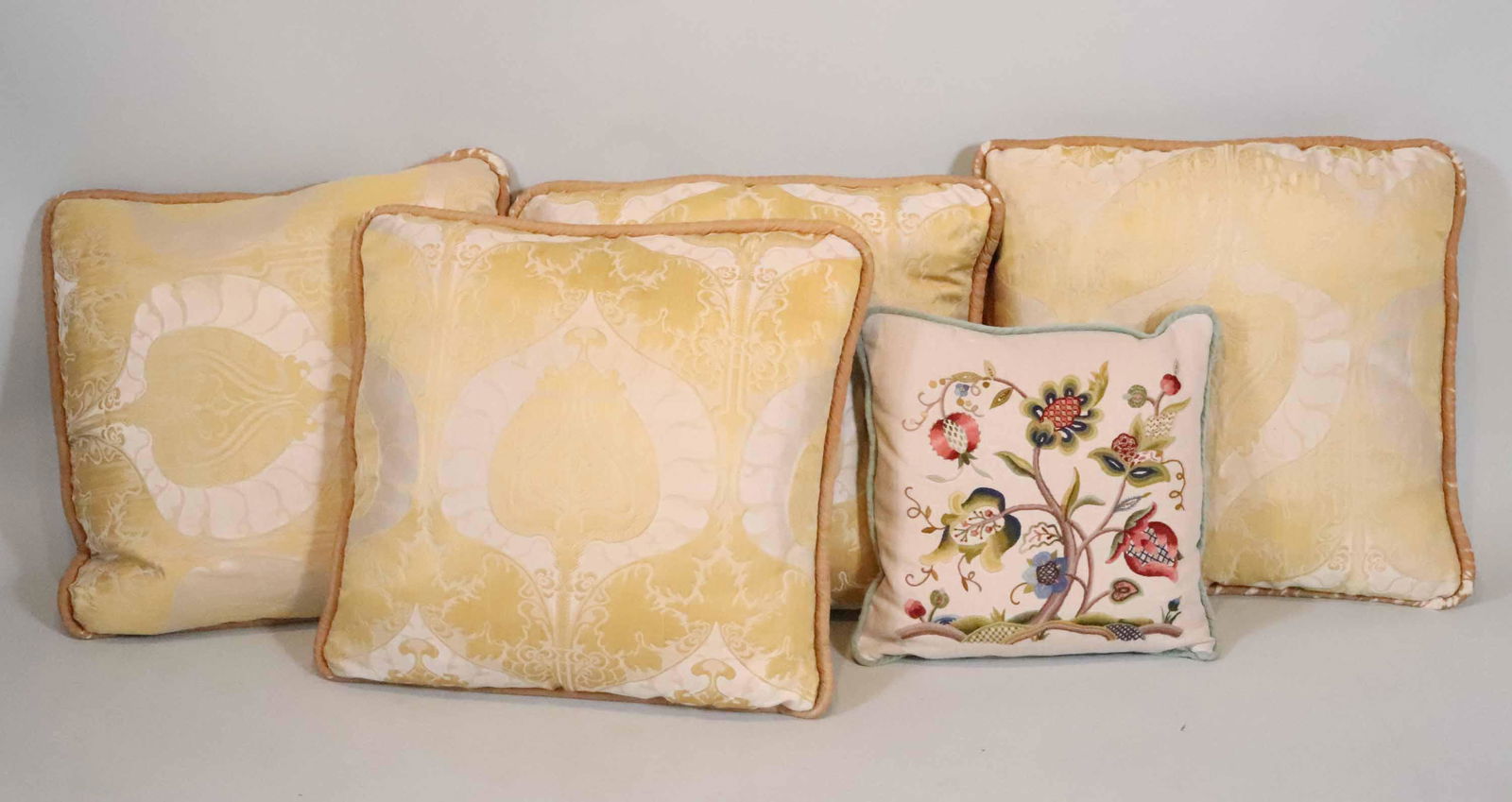 Four Yellow Down Square Pillows (1 of 4)
