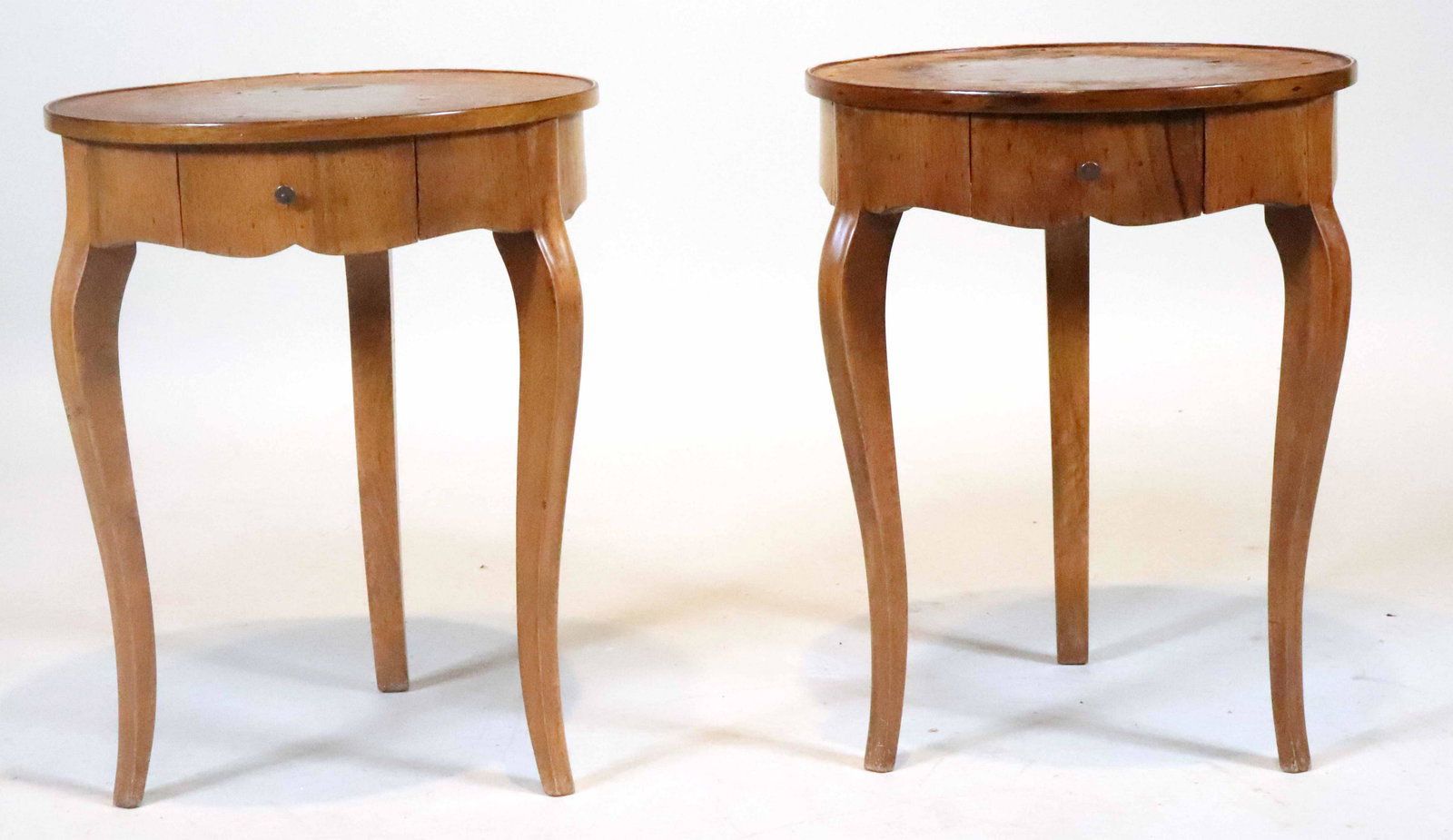 Pair of Neoclassical Style Walnut Side Tables (1 of 9)
