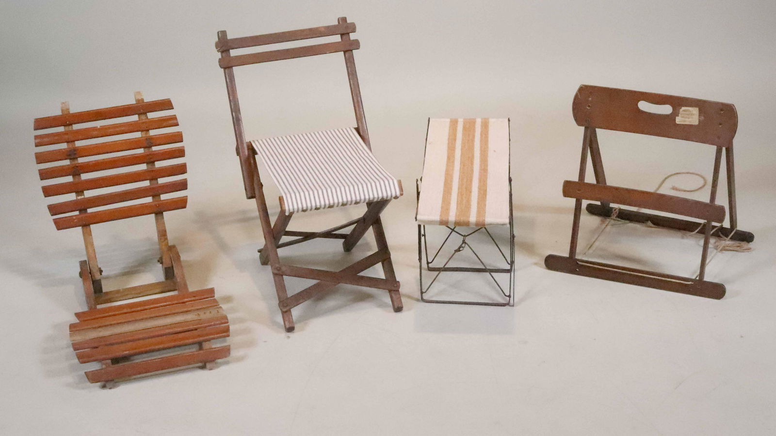 Four Assorted Vintage Folding Seats (1 of 8)