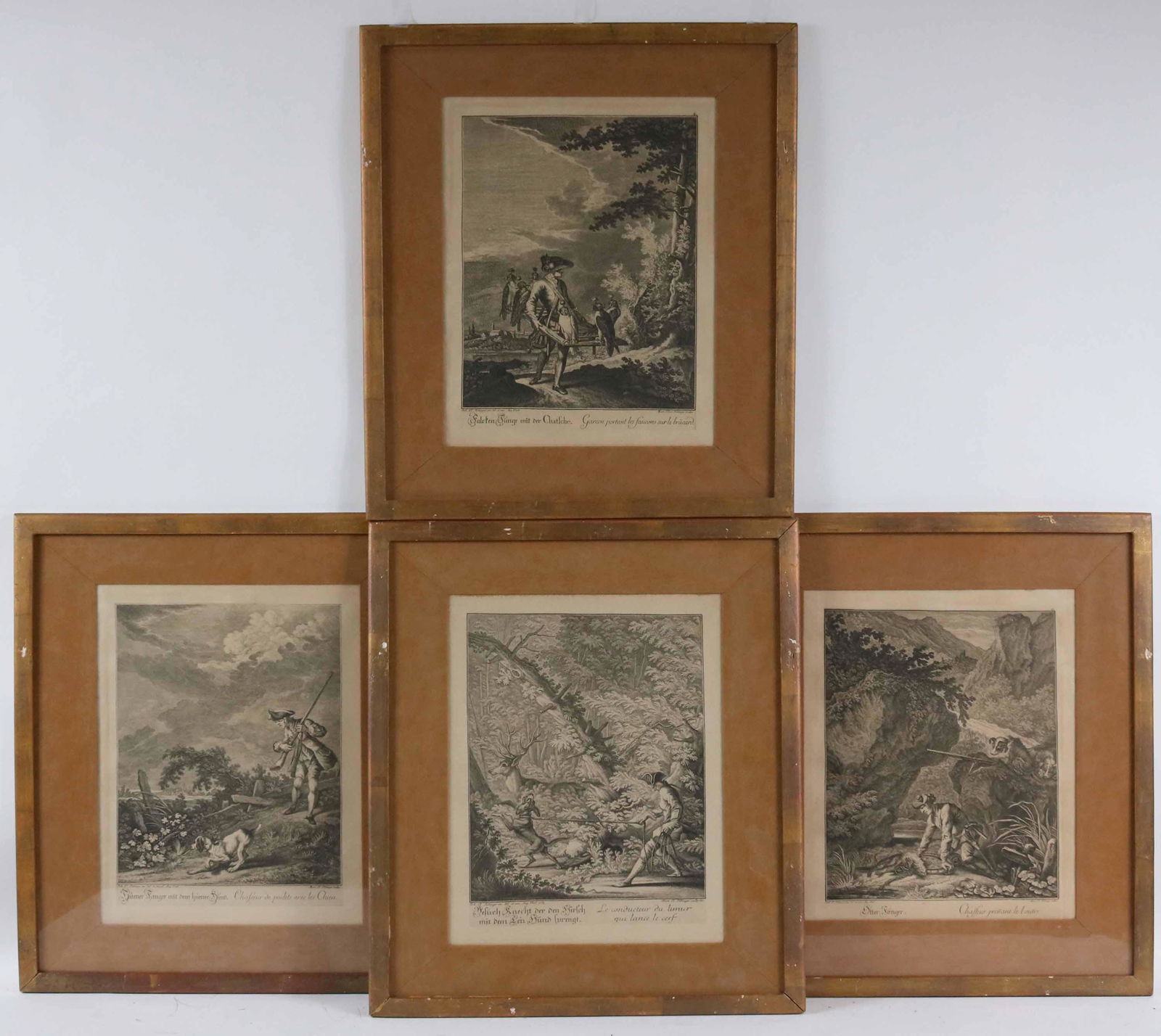 Four Black and White Prints of Hunters (1 of 9)