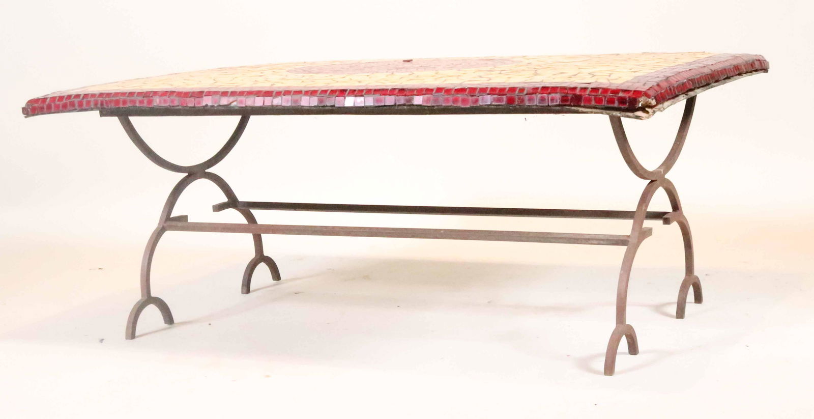 Tile Mosaic and Wrought-Iron Low Table (1 of 7)