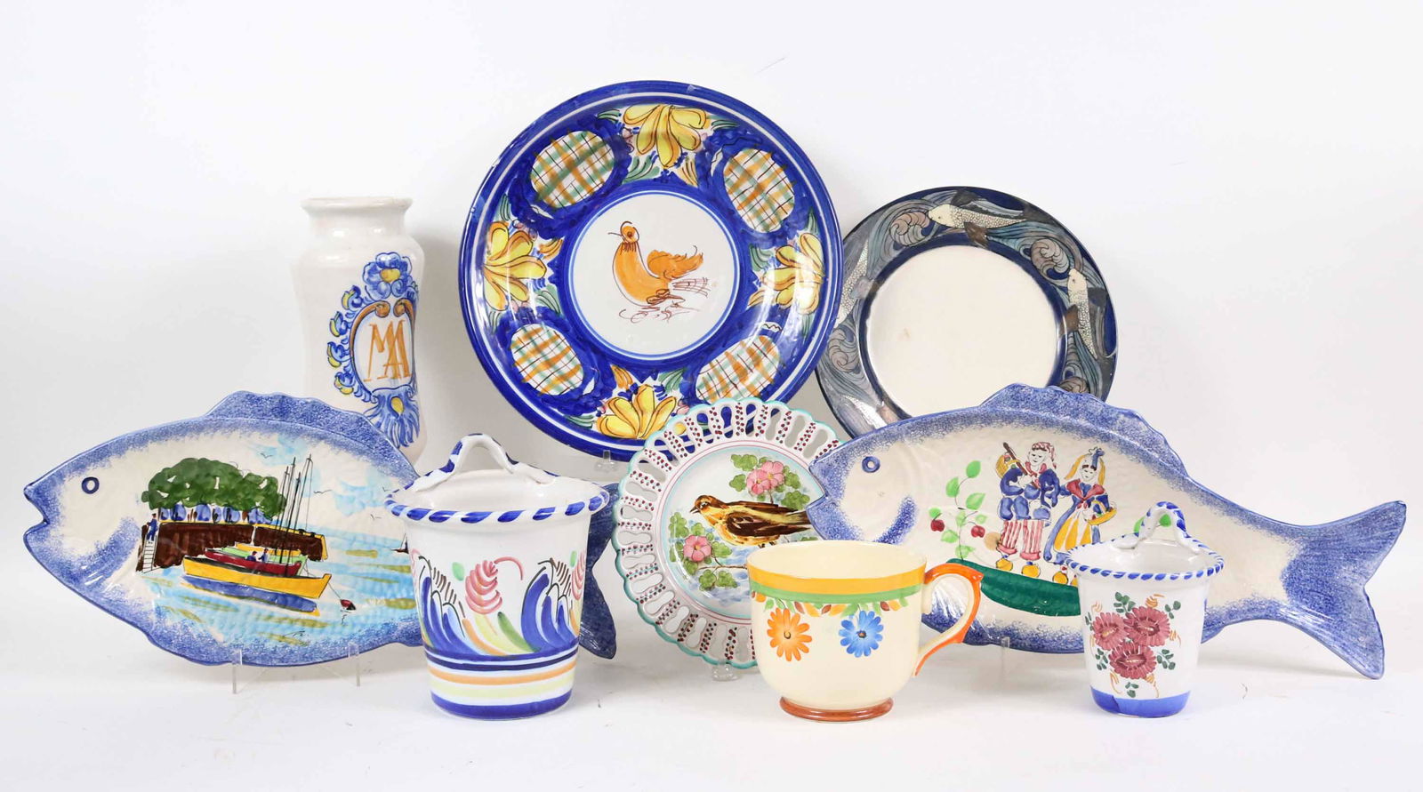 Group of Assorted Italian Faience Table Articles (1 of 11)
