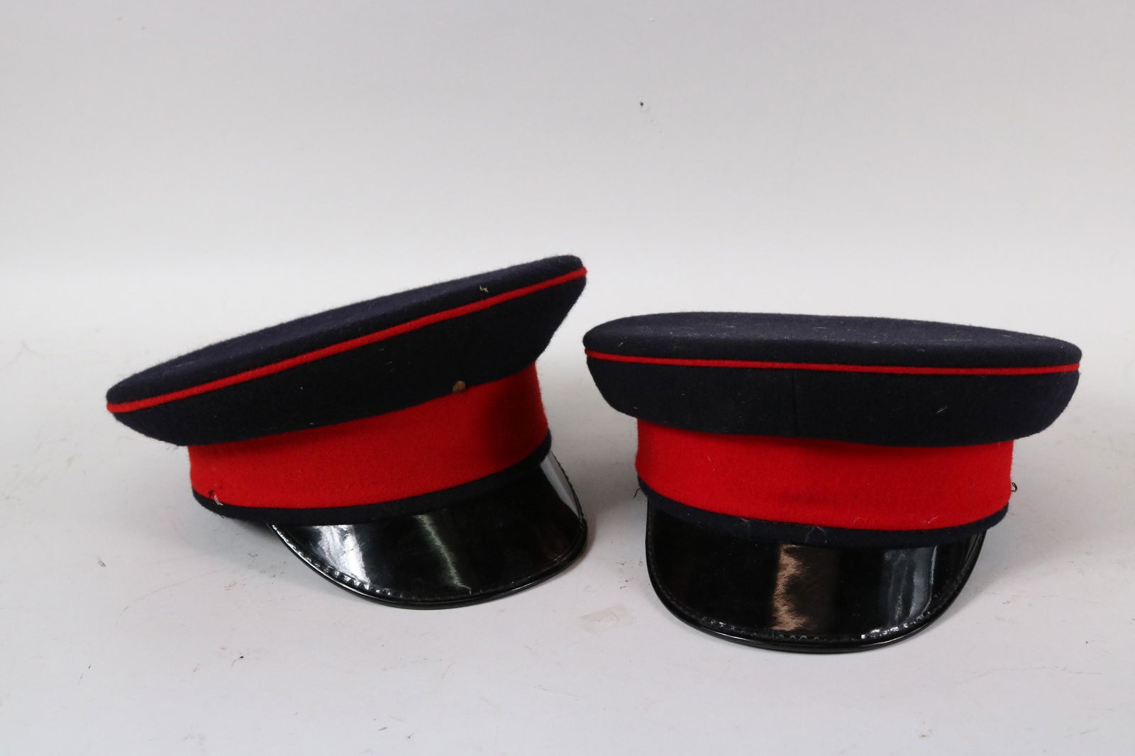 Two Black and Red Felt Military Hats (1 of 3)
