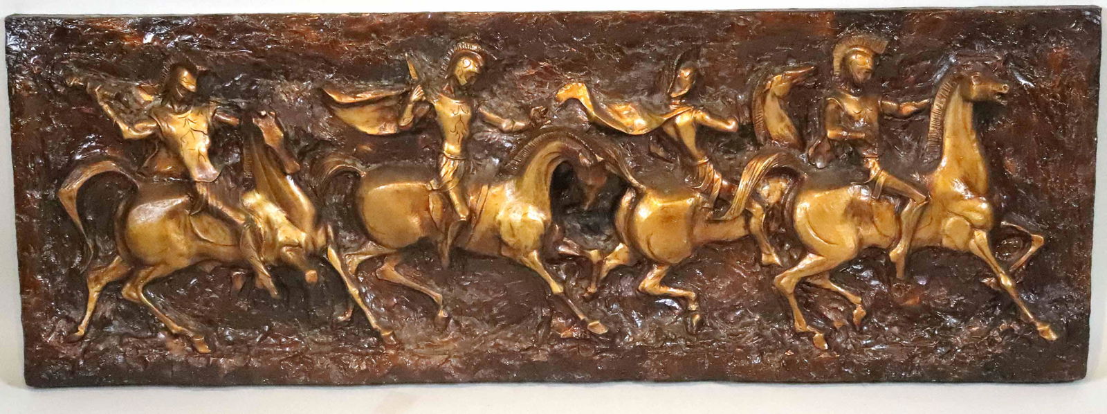 Painted Fiberglass Plaque of Roman Warriors (1 of 7)