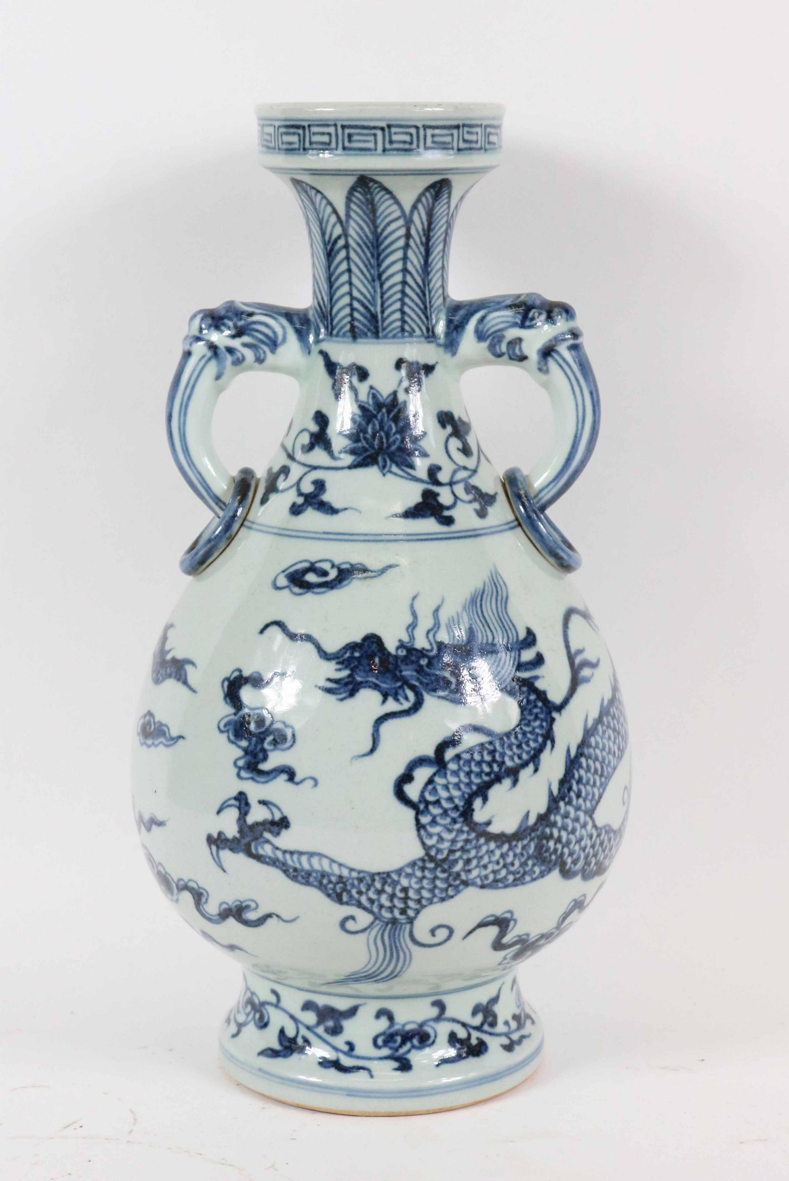 Chinese Blue-and-White Dragon Porcelain Vase (1 of 4)