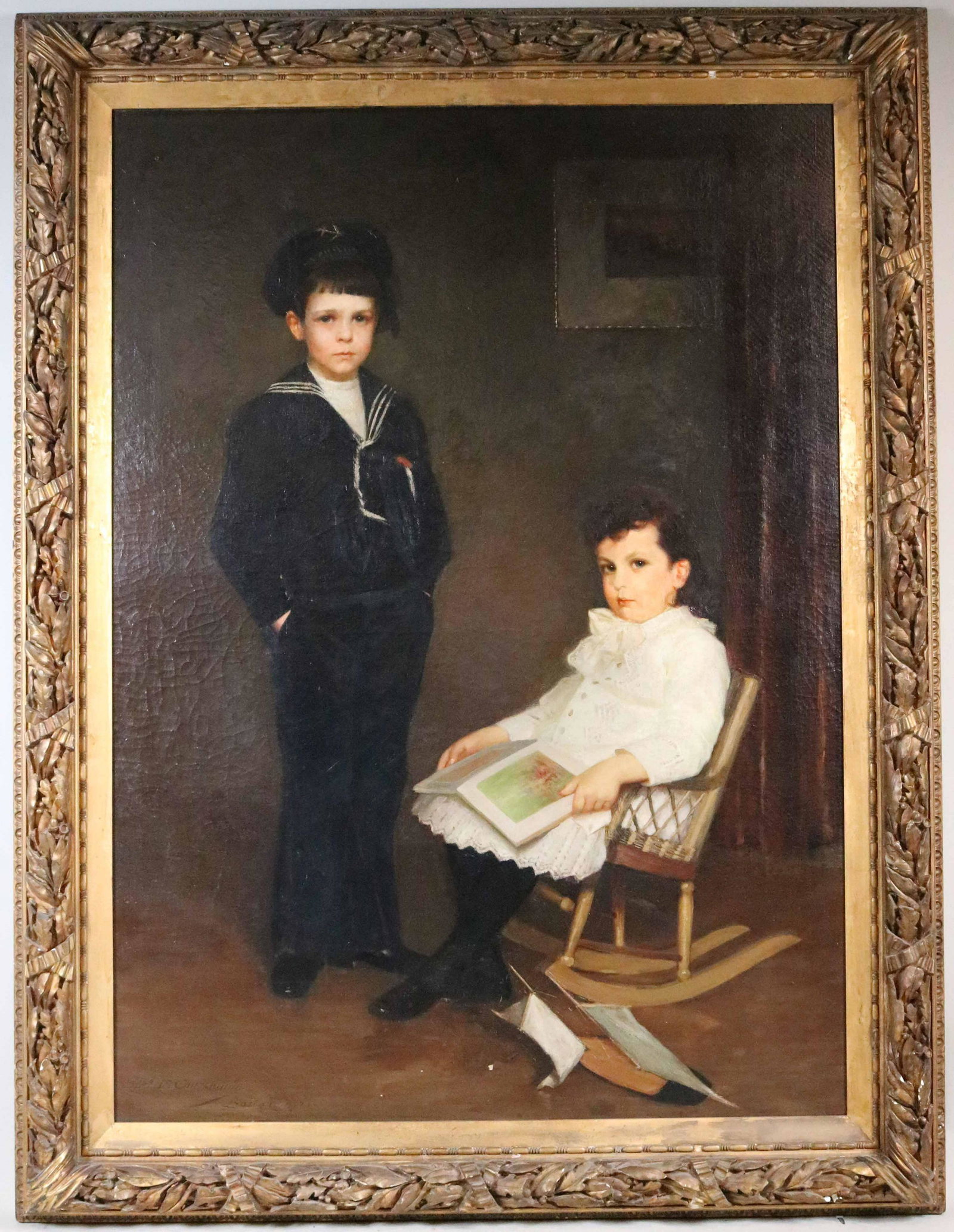 Oil on Canvas, W.W. Churchill, Portrait of Boys (1 of 13)
