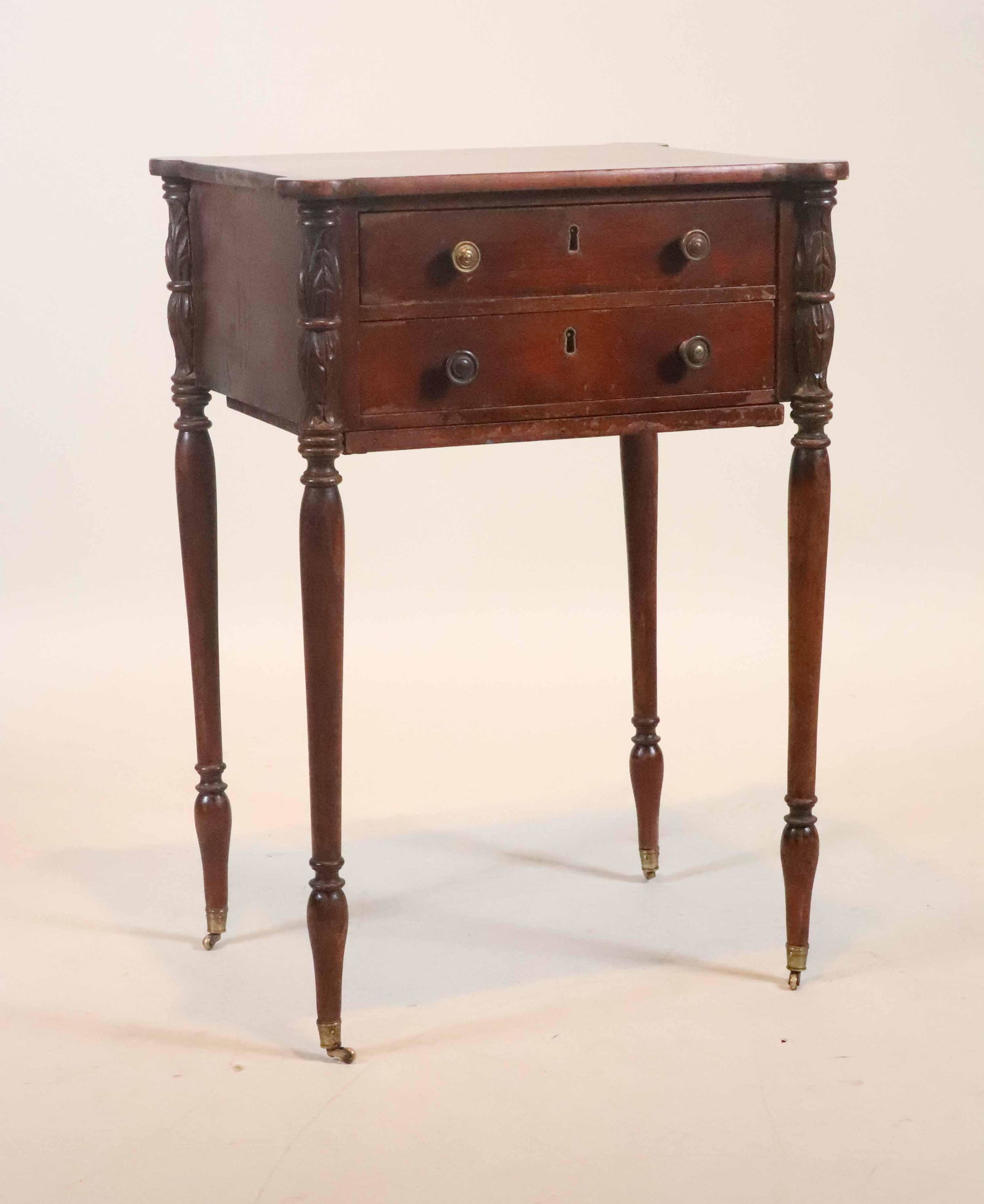 Federal Mahogany Two Drawer Work Table (1 of 8)