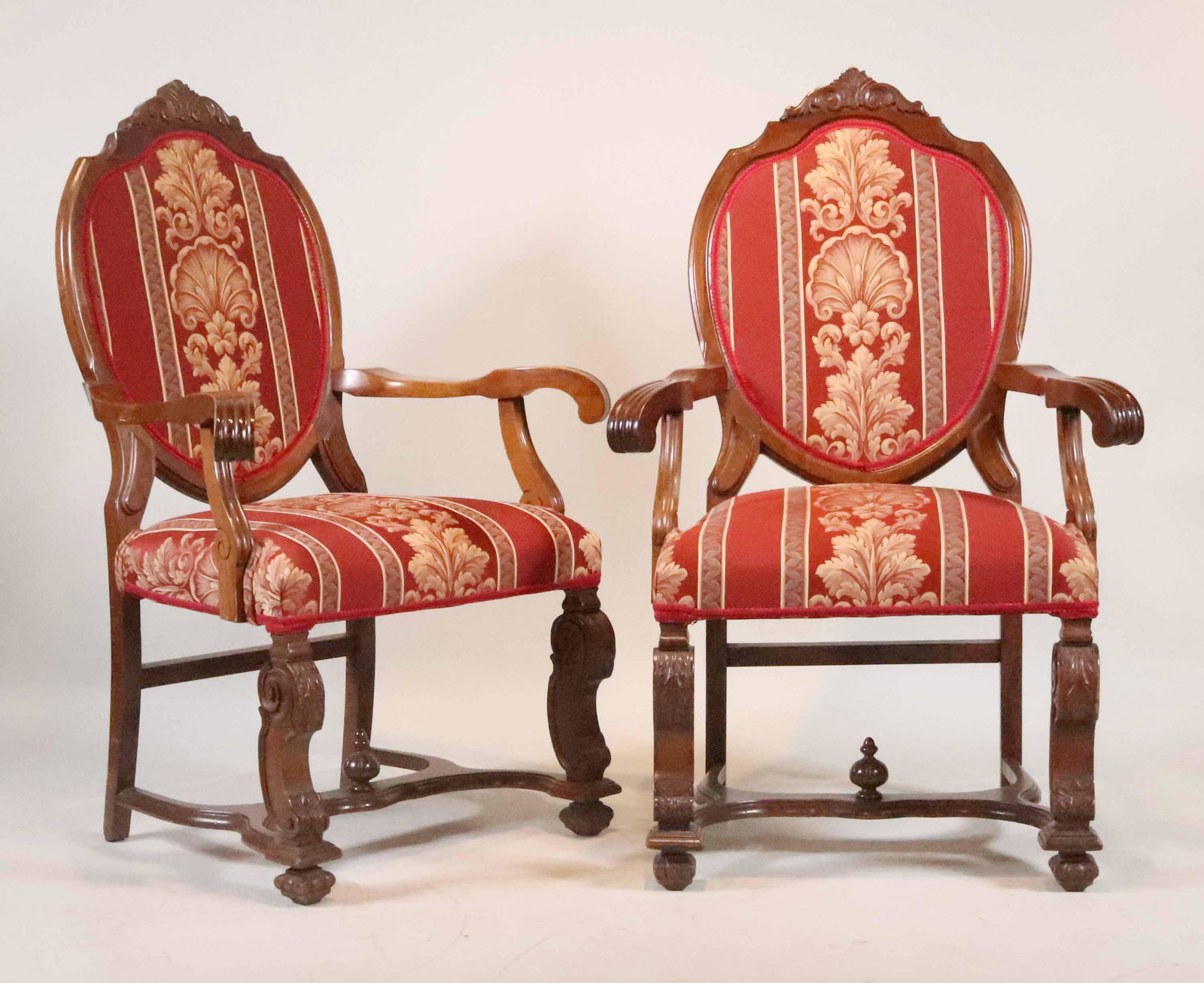 Pair of Victorian Style Mahogany Armchairs (1 of 8)