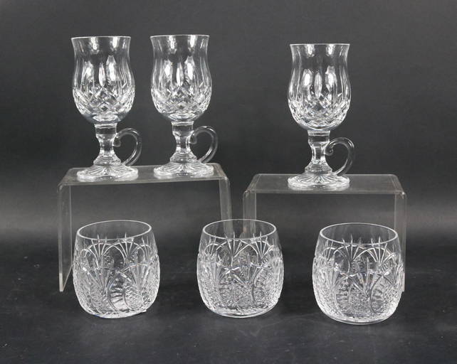 Six Waterford Lismore Irish Coffee Glasses
