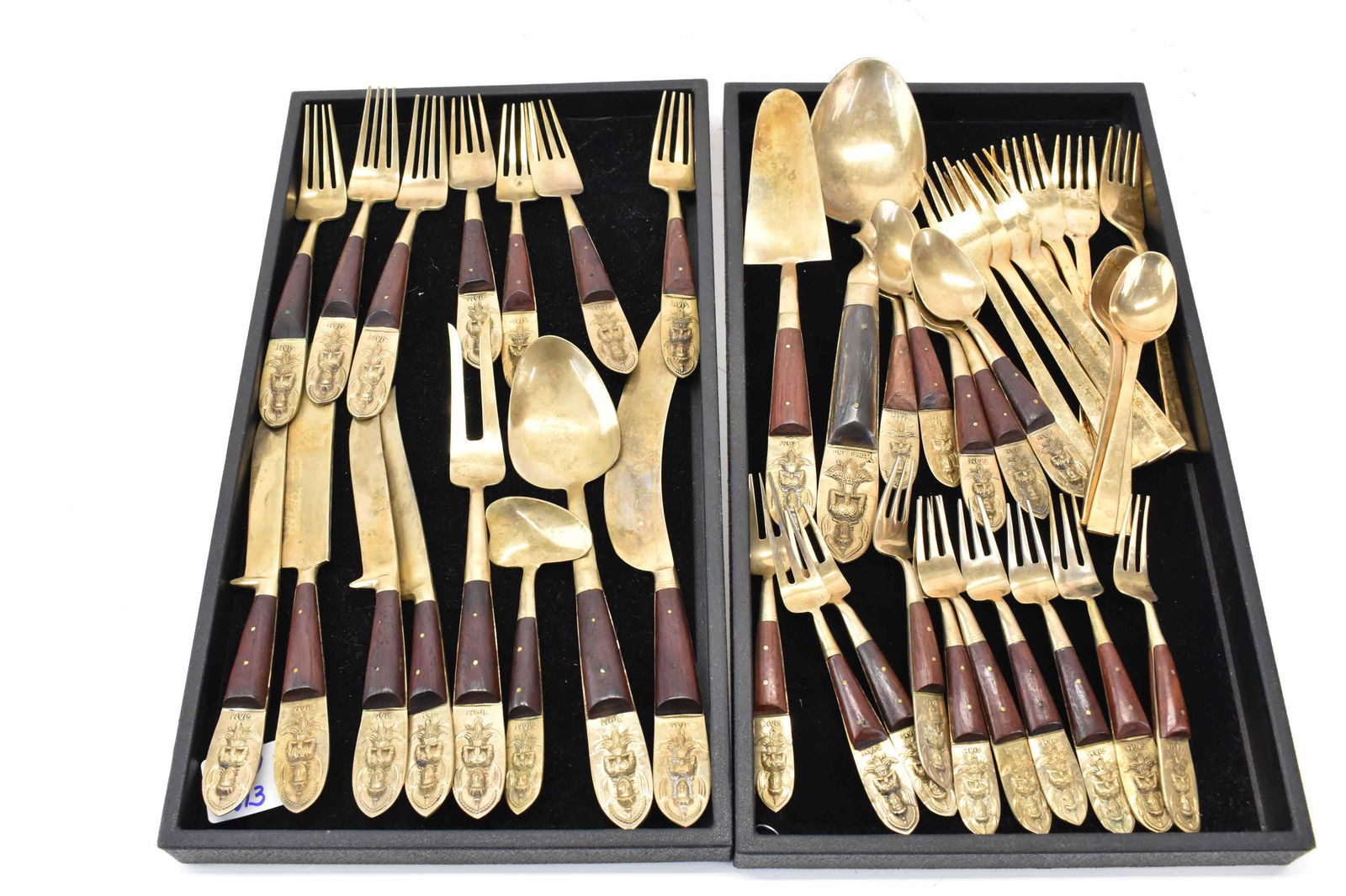 32pc Siam Thailand Gold Tone Partial Flatware Set (1 of 6)