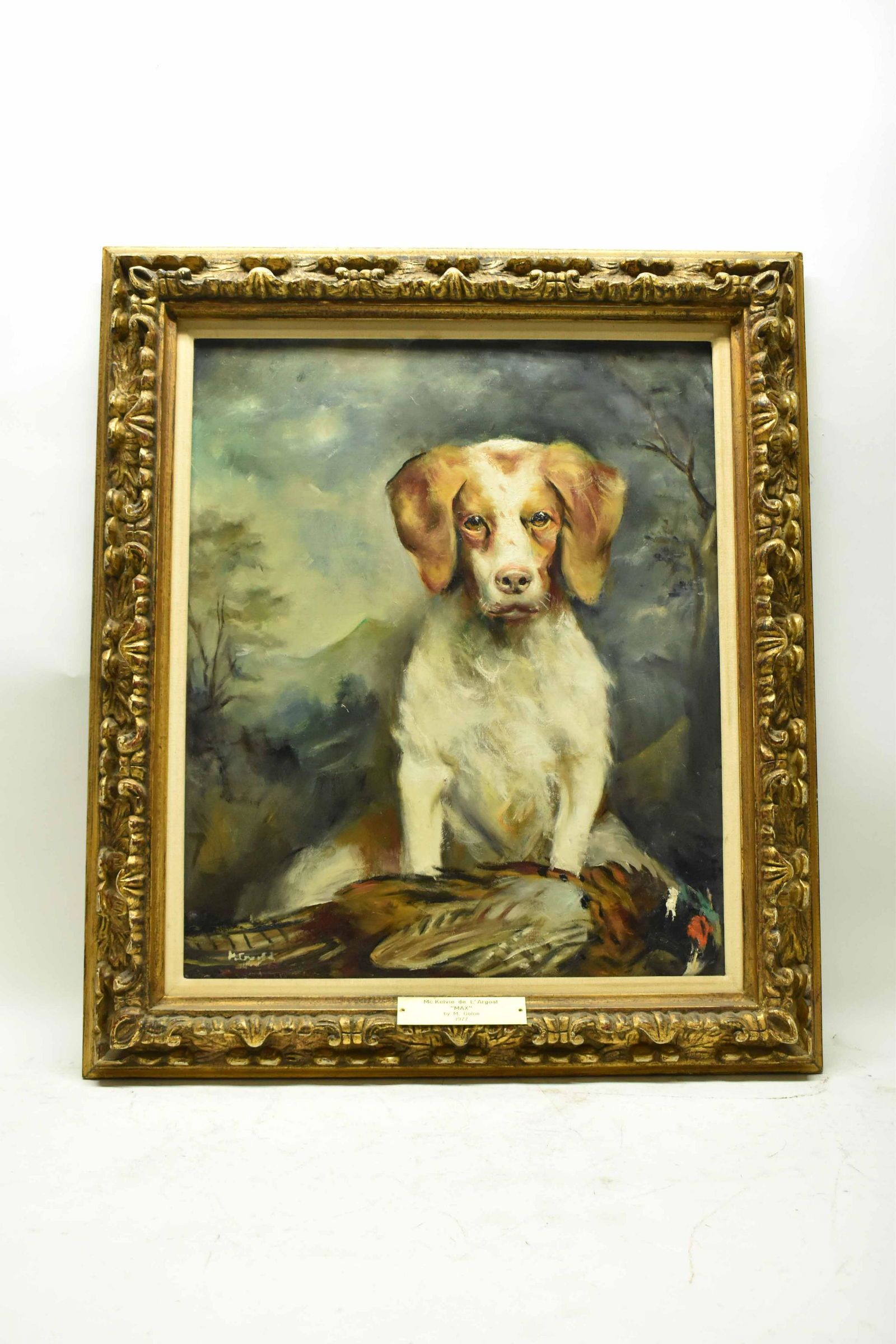 Molly Guion Oil on Canvas Hunting Dog (1 of 8)