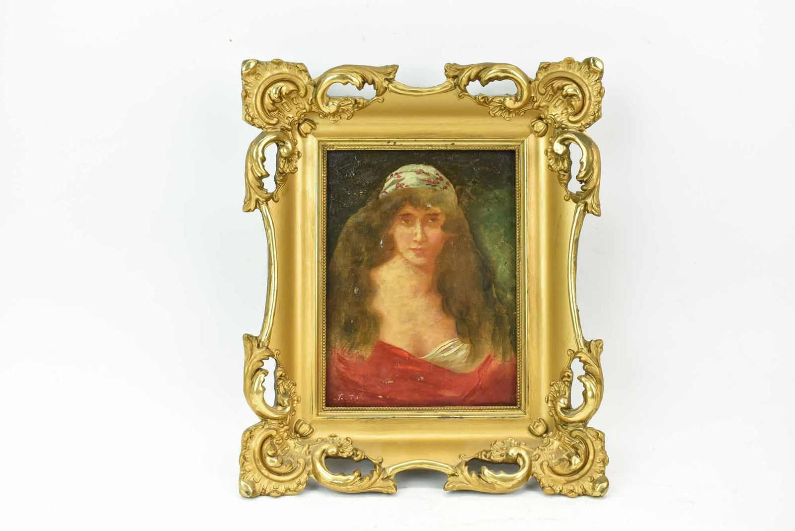 Angelo Asti Oil on Canvas Portrait (1 of 6)