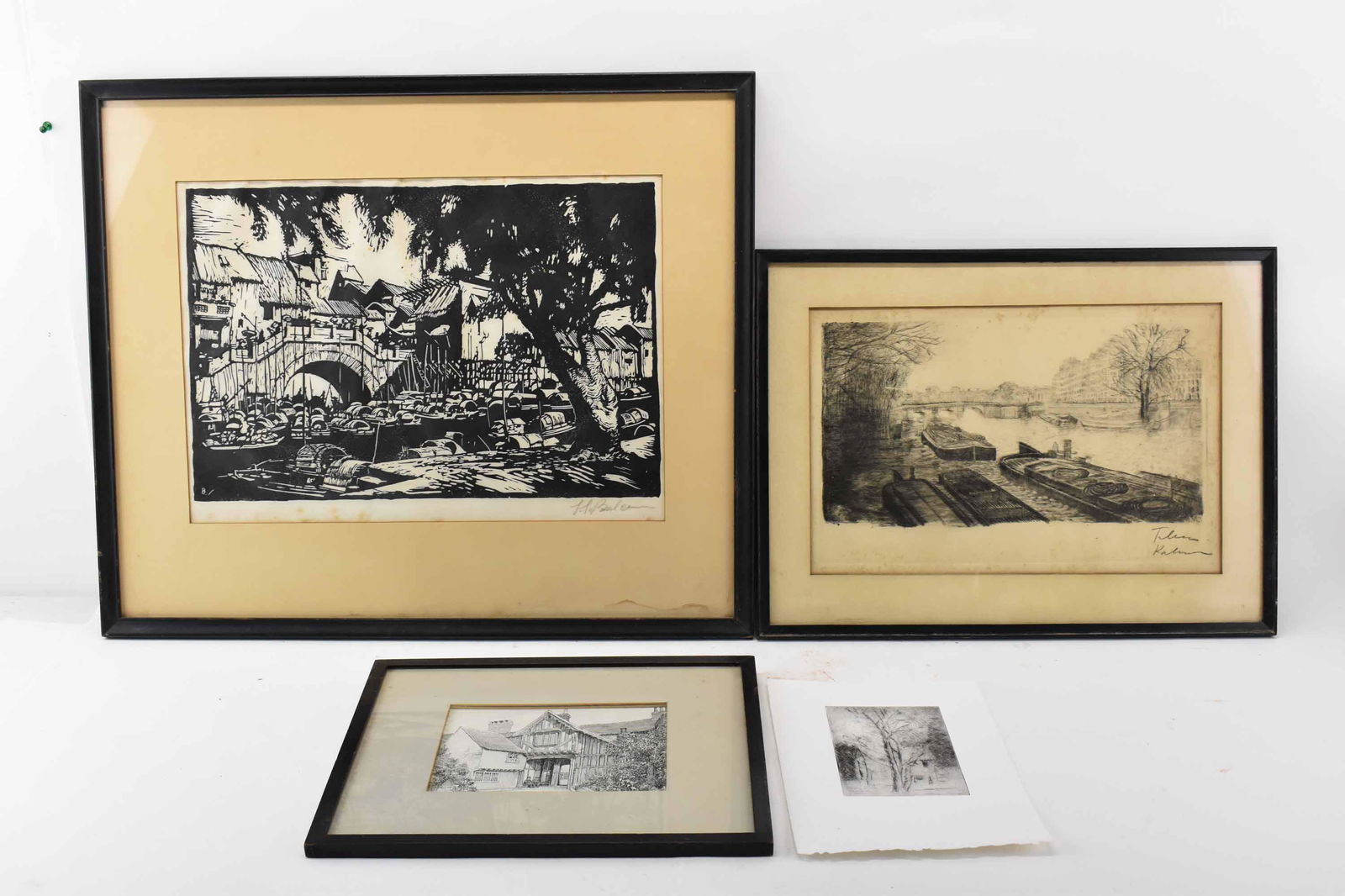 Four Assorted Artworks of Various Outdoor Scenes (1 of 8)