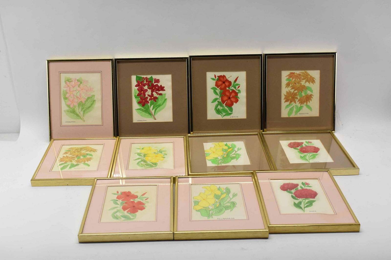 Group of Mixed Media Framed Flowers (1 of 8)