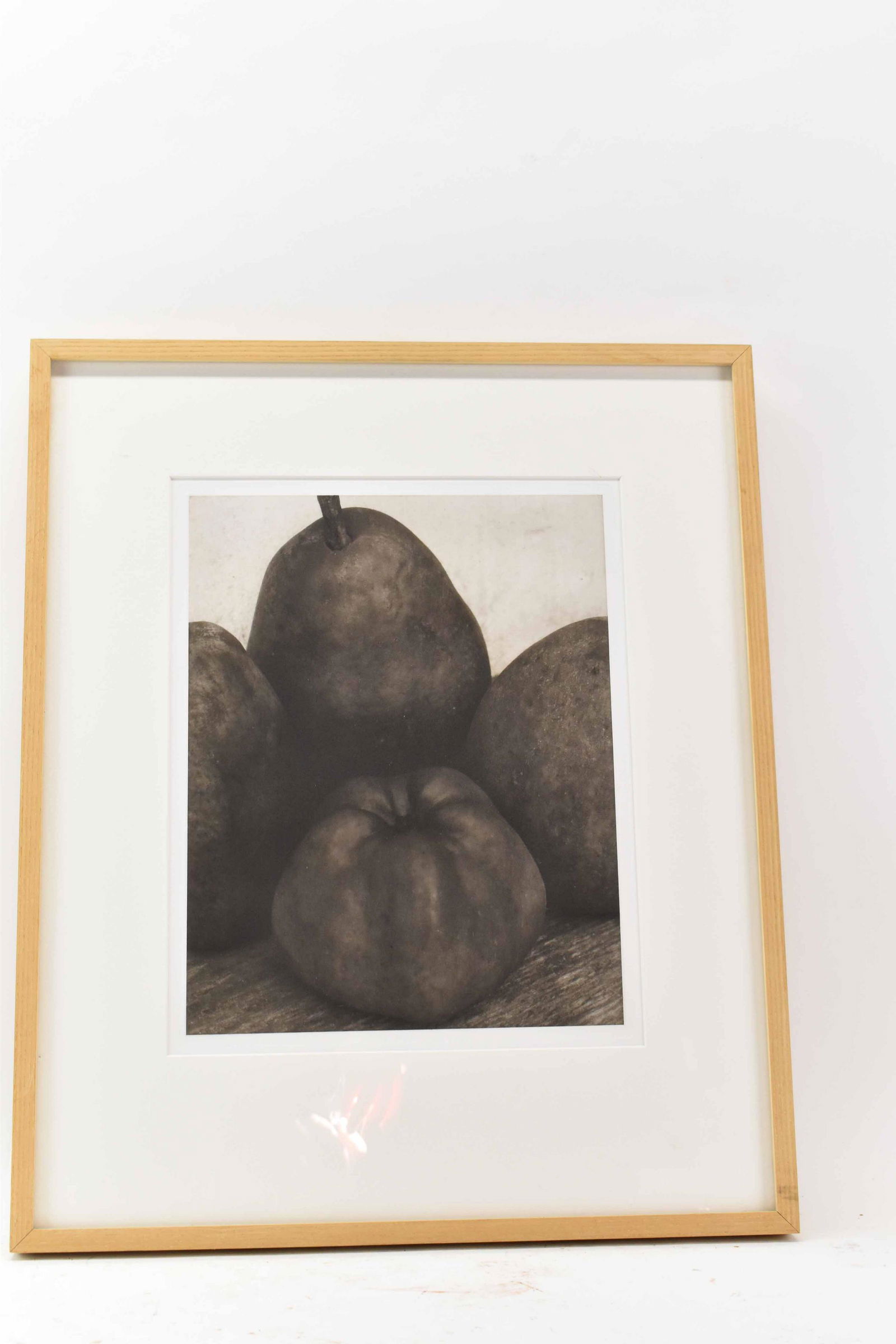 Photogravure of Pears: Photogravure of Pears Marked in pencil on verso with information naming Edward Steichen. Used condition, not examined outside frame. Frame size 17 5/8" 21 1/4"