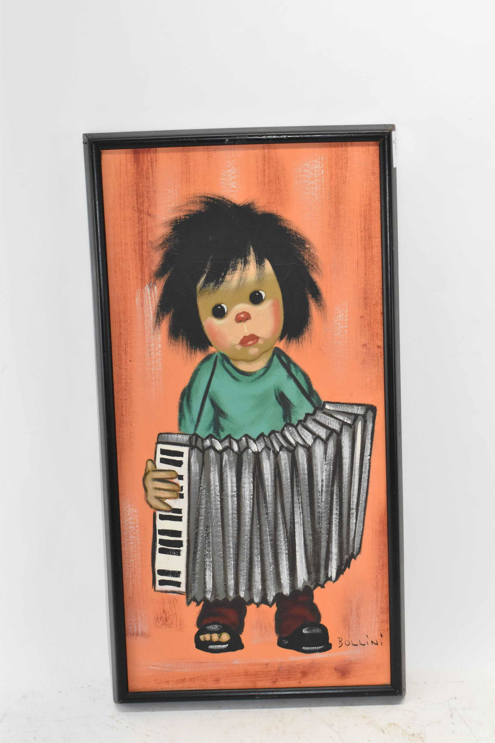 Bollini, Oil on Canvas of Boy Playing Accordion (1 of 4)