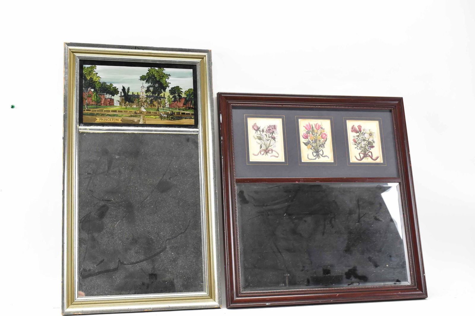 Two Assorted Mirrors Mounted with Artwork (1 of 4)