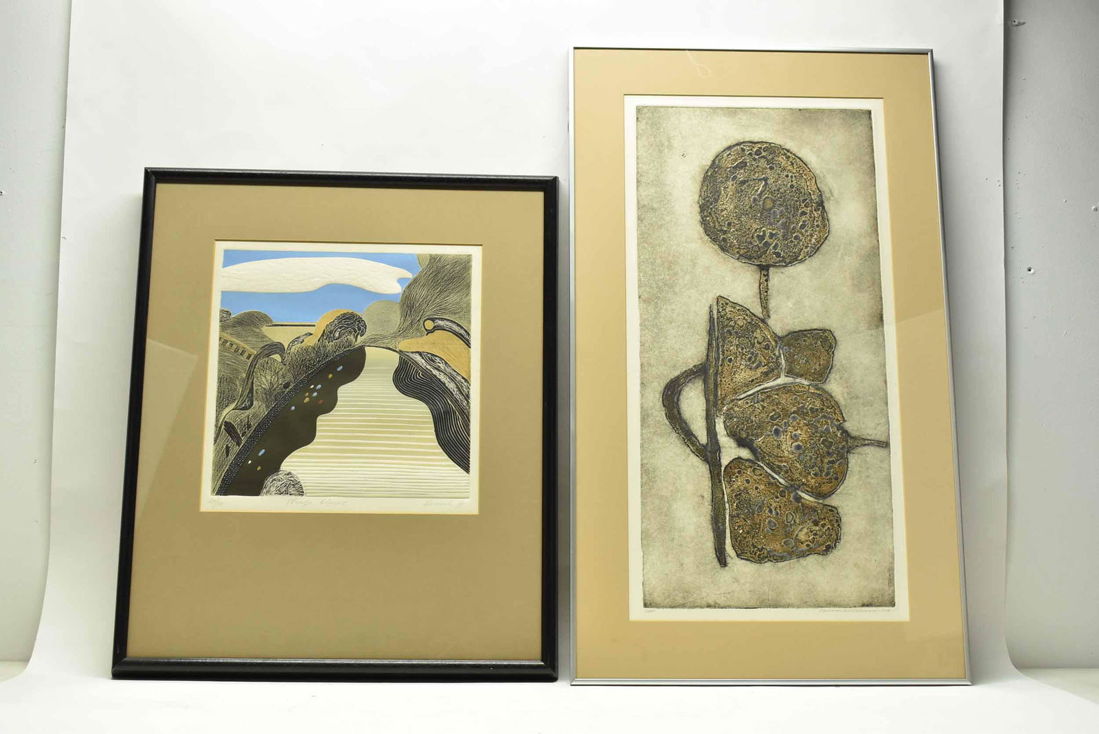 Two Abstract Intaglio Lithographs (1 of 10)