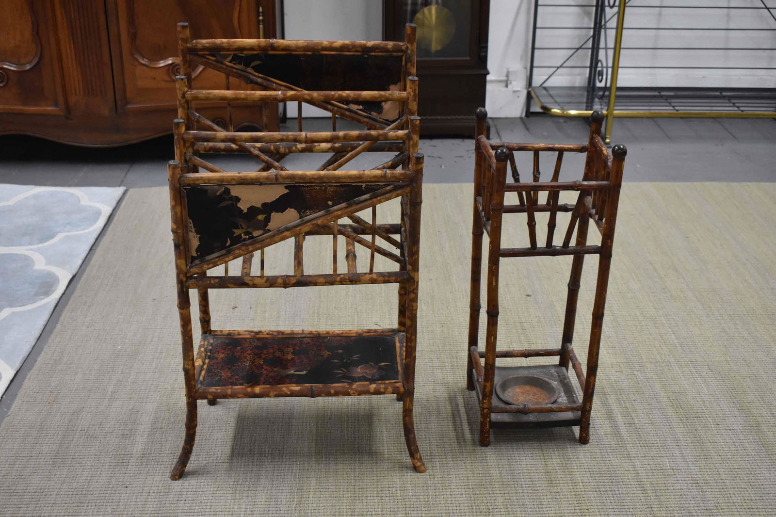 Vintage Bamboo Umbrella and Magazine Stand (1 of 10)