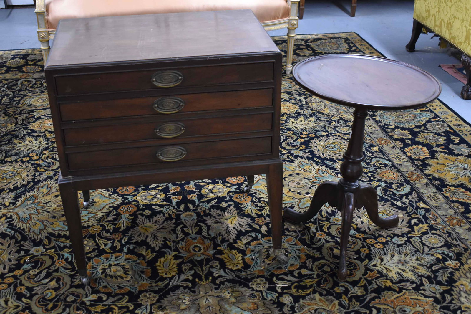 Mahogany Faux Chest of Drawers (1 of 14)