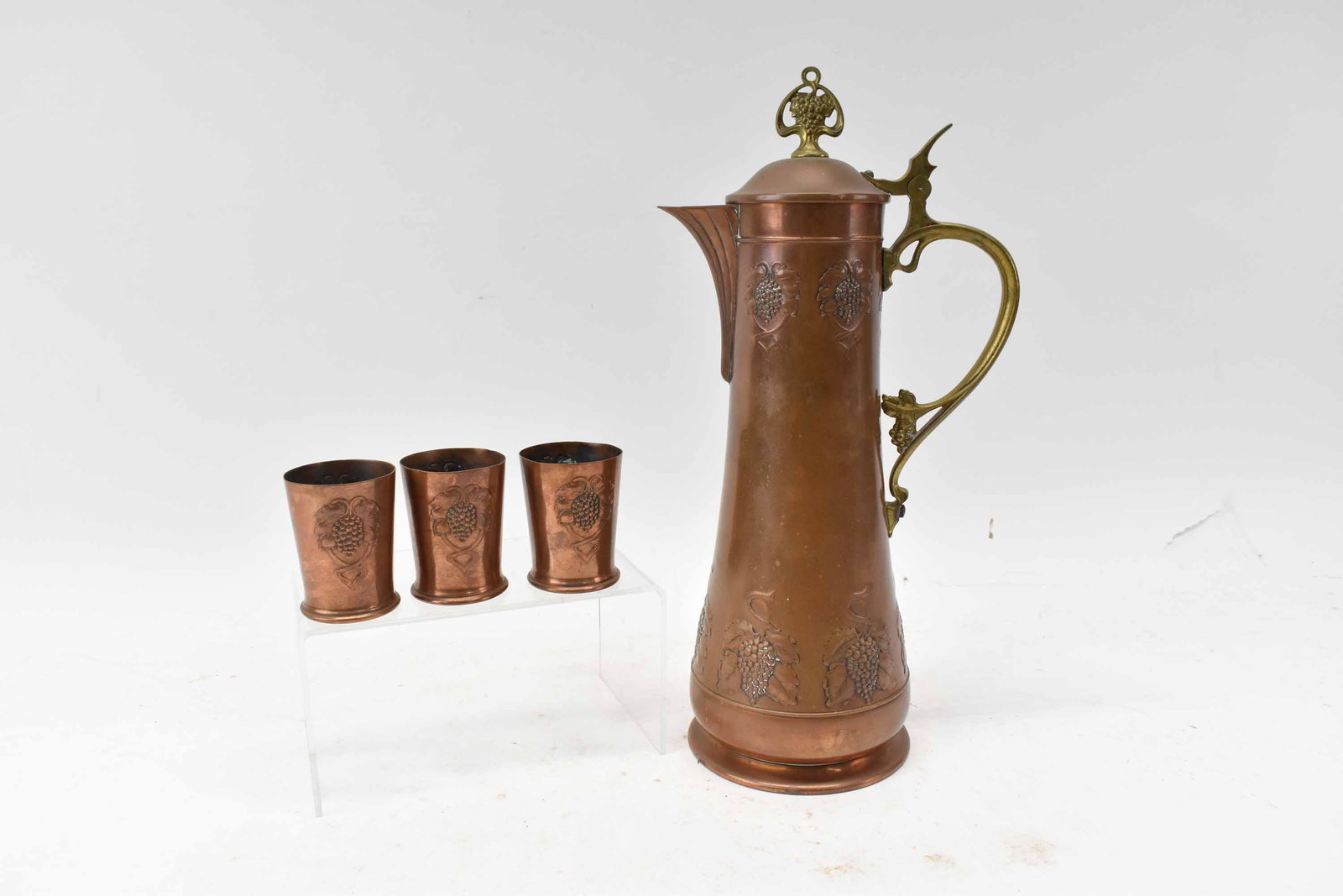 WMF Art Nouveau Copper & Brass Pitcher Jug (1 of 7)