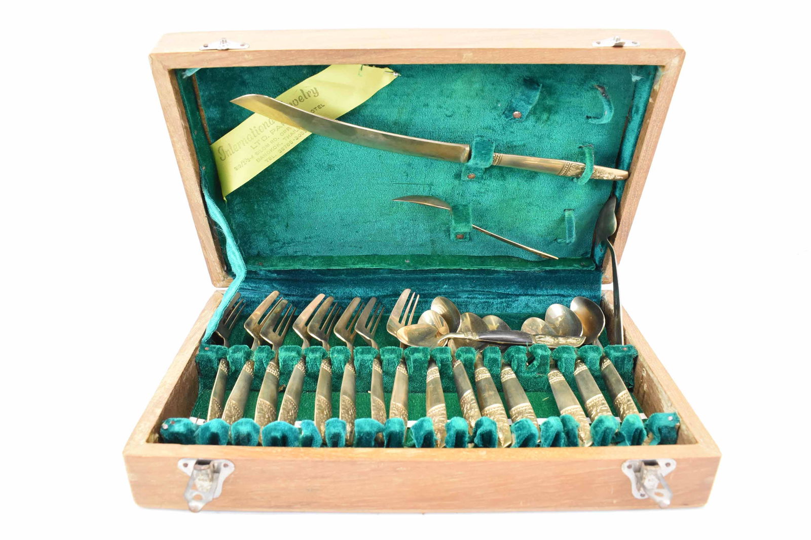 Set of Thailand Brass International Flatware Set (1 of 5)