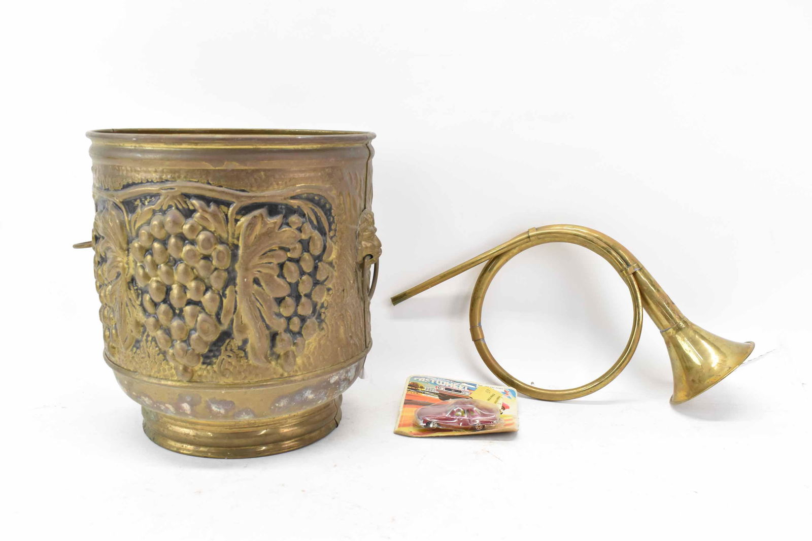 Brass Embossed Planter Jardiniere (1 of 7)