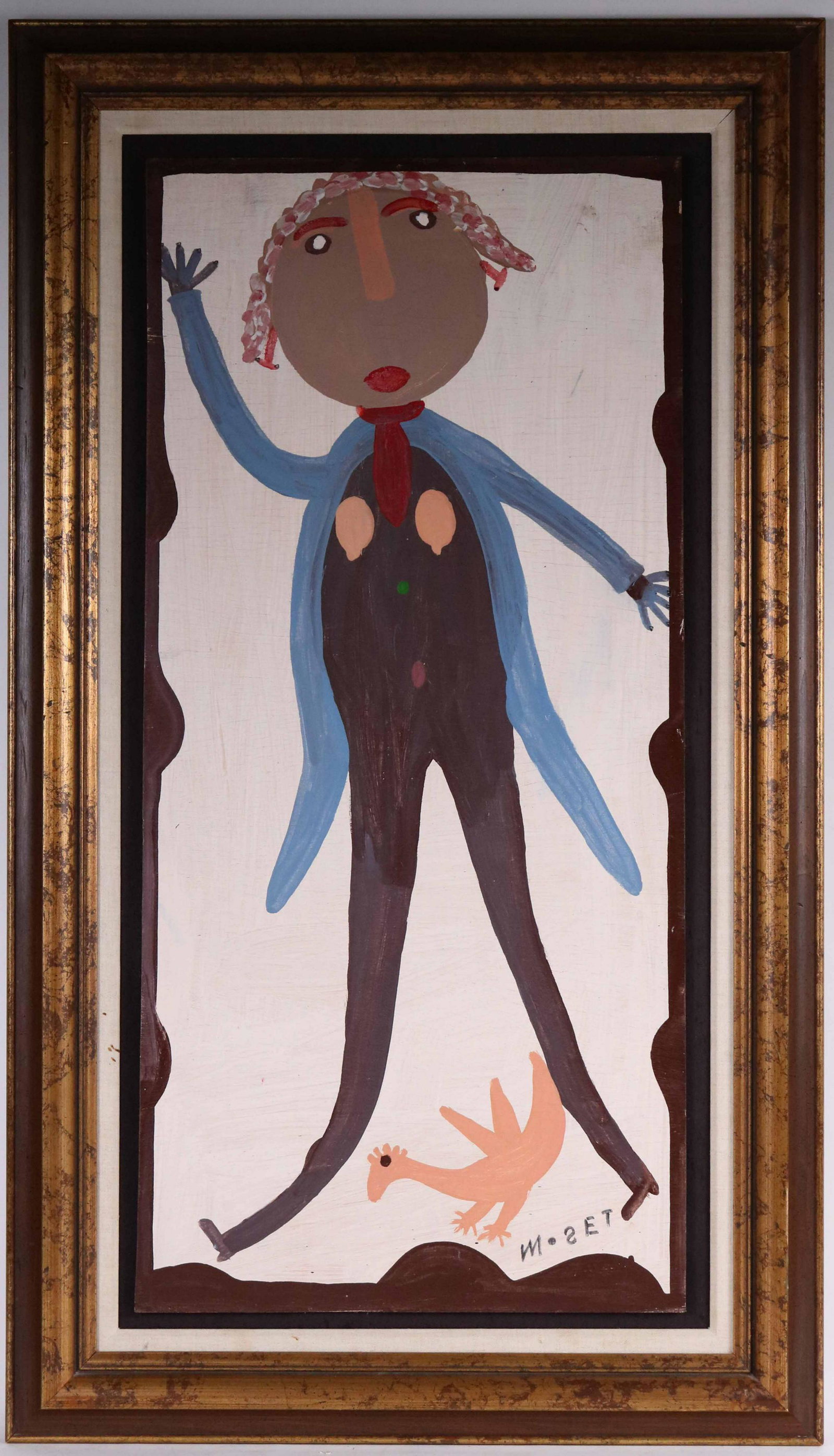 Mose Ernest Tolliver, Oil on Panel, Folk Art Man (1 of 5)