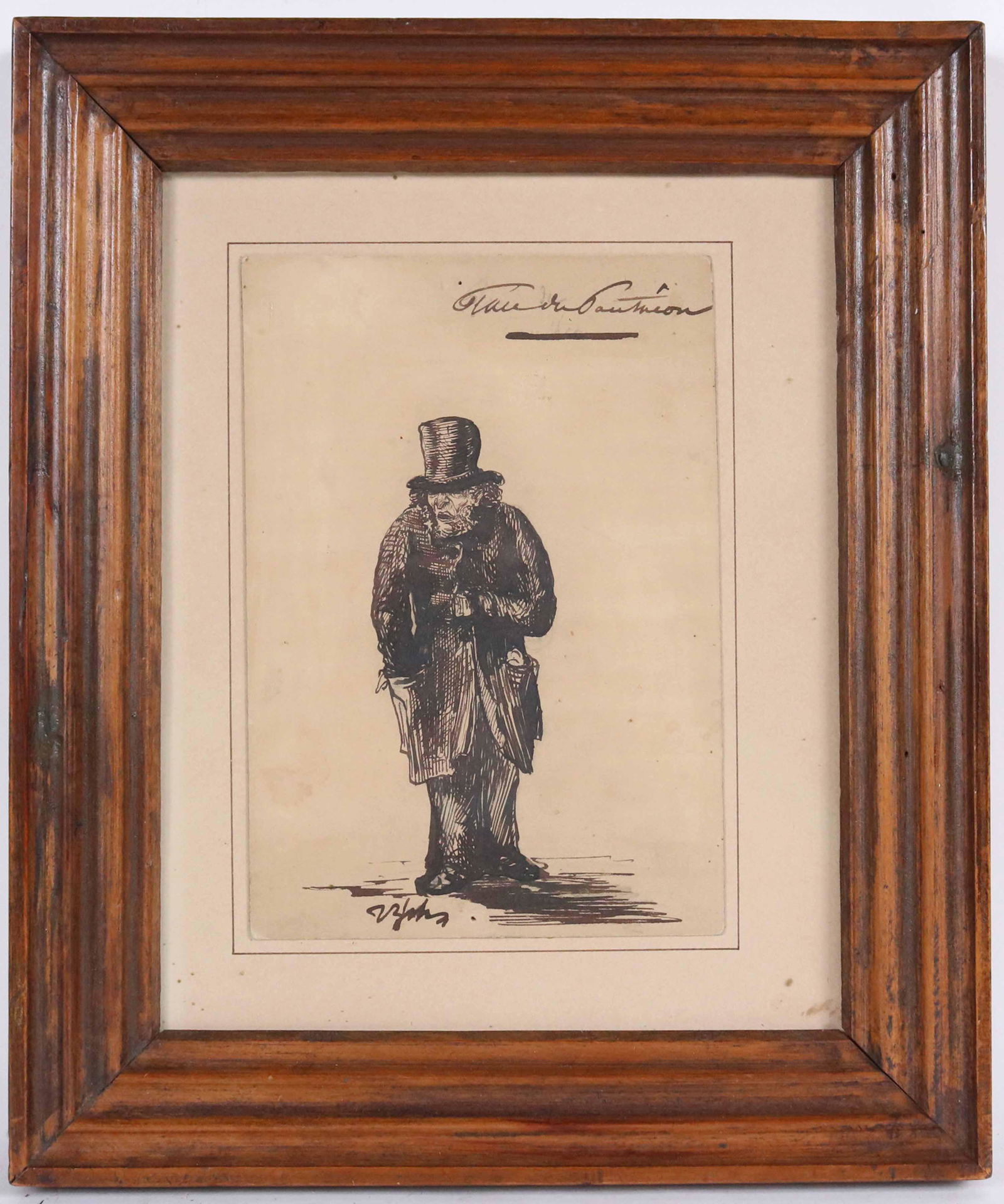 Pen and Brown Ink, Portrait of a Beggar (1 of 6)