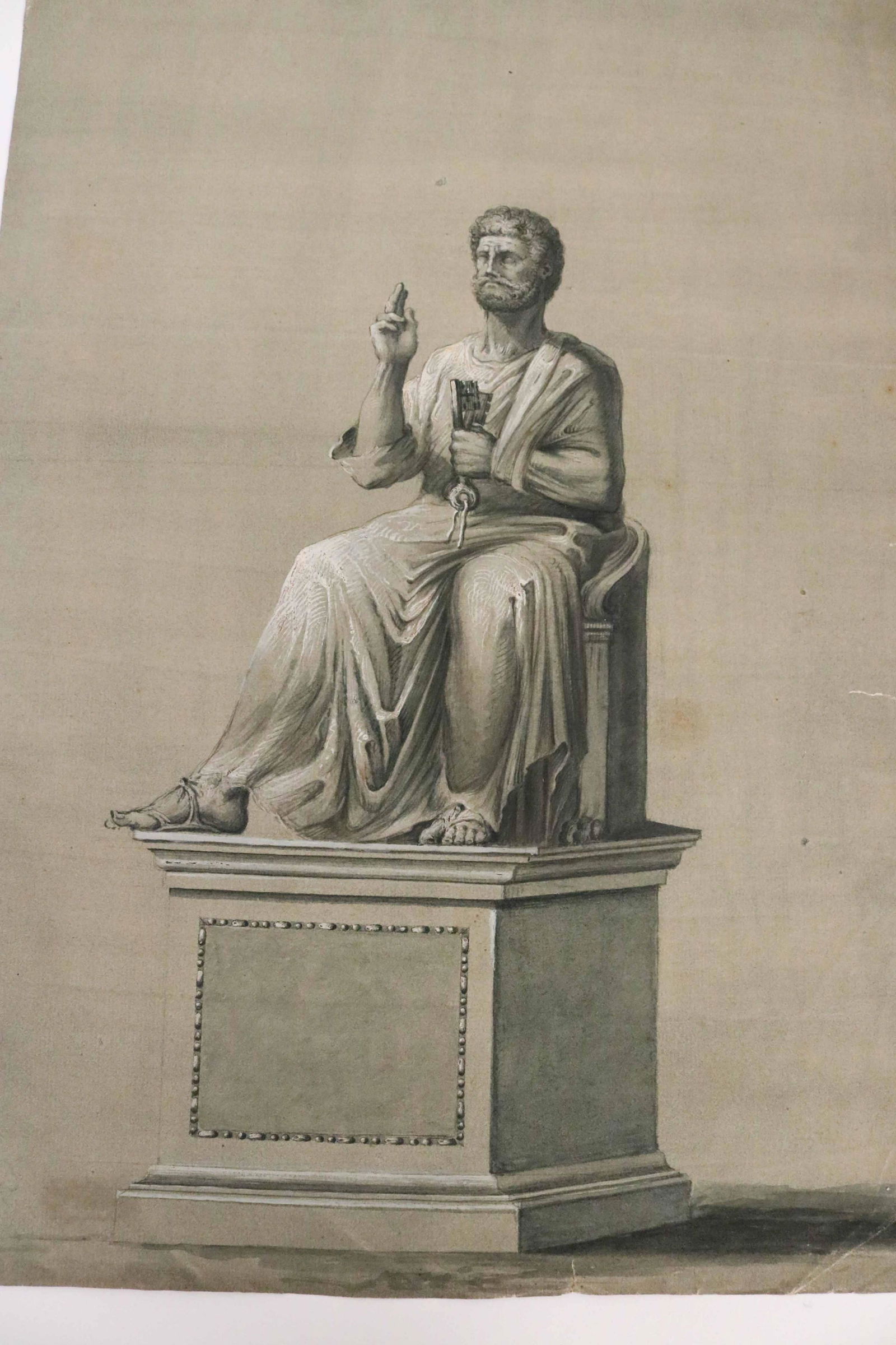 Old Master Ink, Chalk and Wash, Saint Peter (1 of 6)