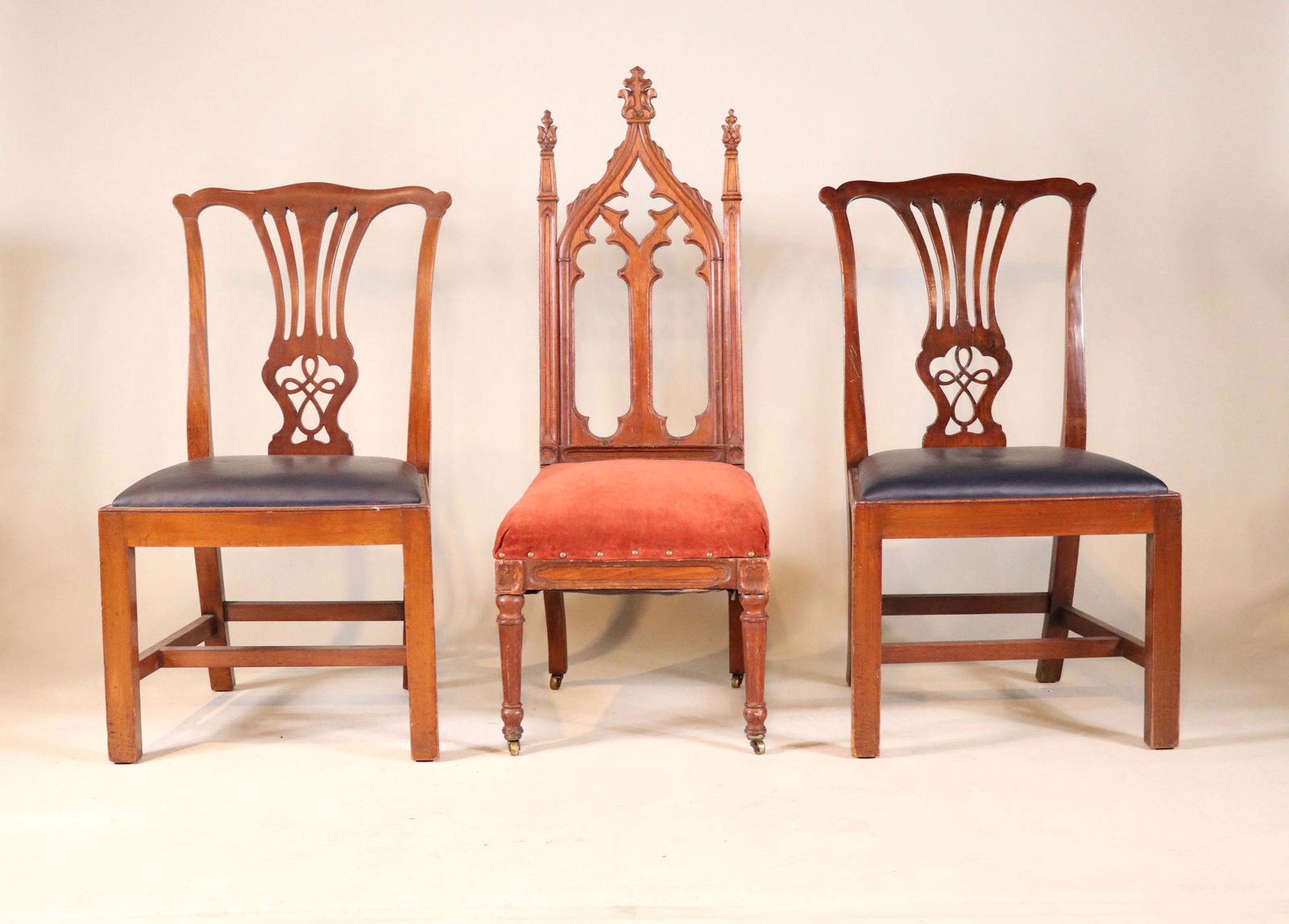 Victorian Gothic Mahogany Hall Chair (1 of 9)