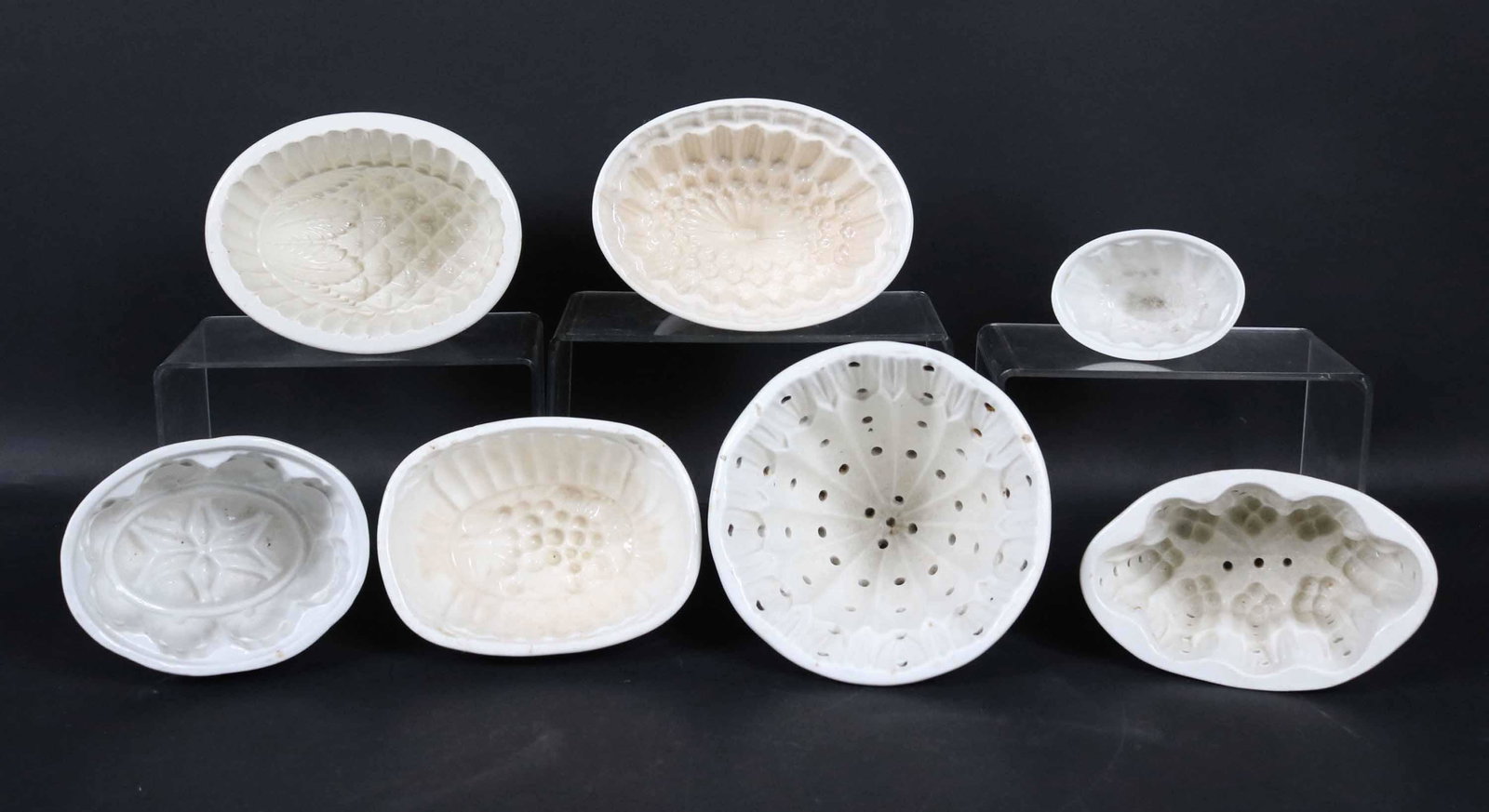 Seven Creamware Ceramic Culinary Molds (1 of 6)