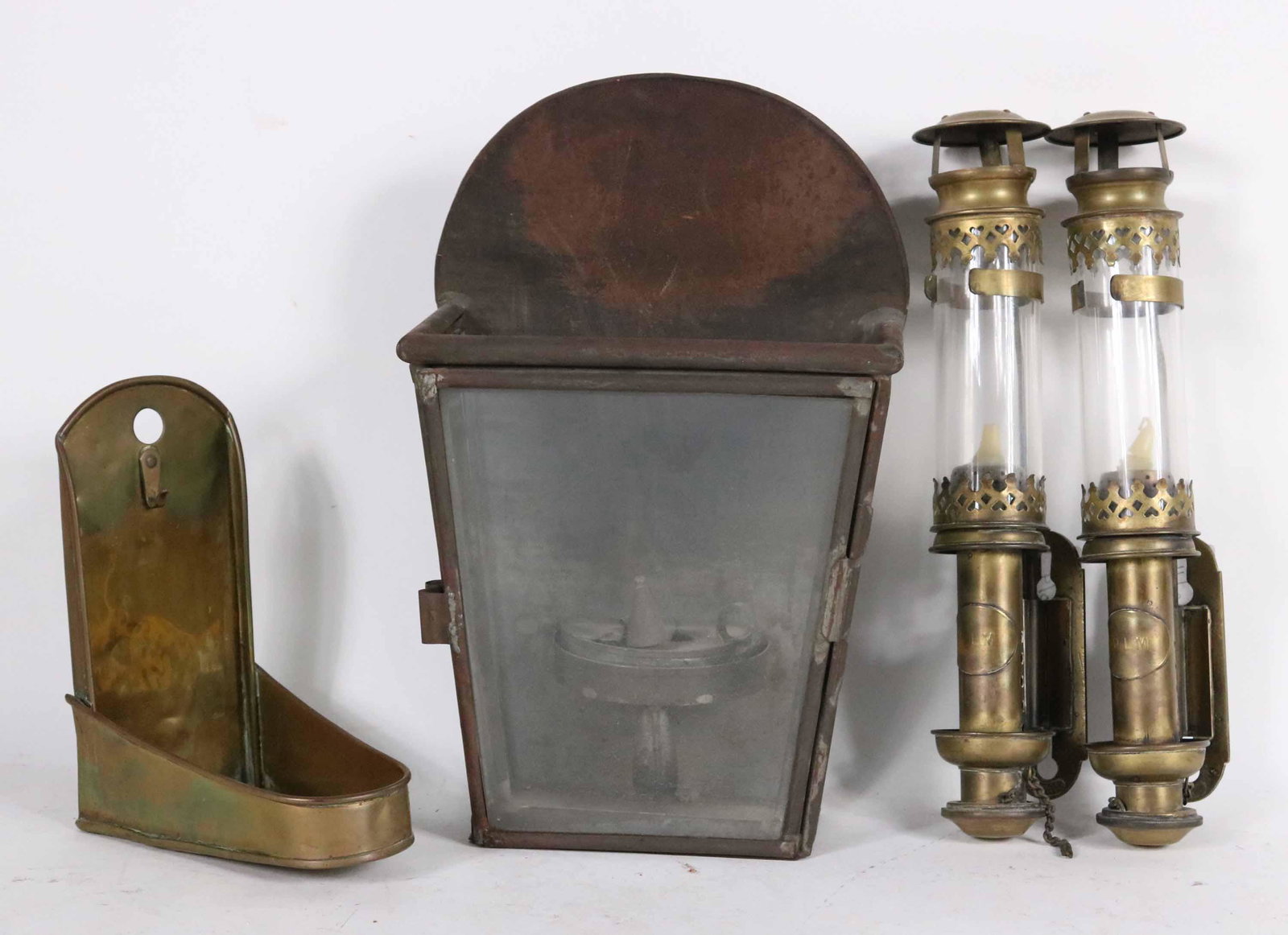 Pair of Brass French Railway Car Lanterns (1 of 5)