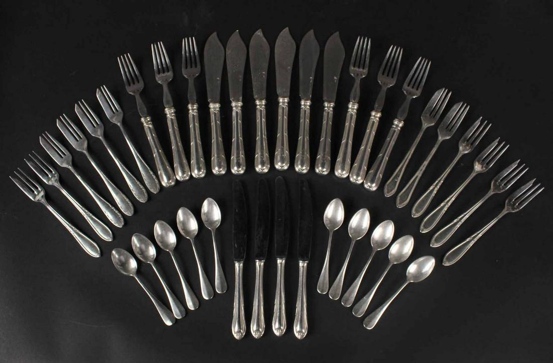 Austrian 800 Silver Flatware Fish Service (1 of 11)