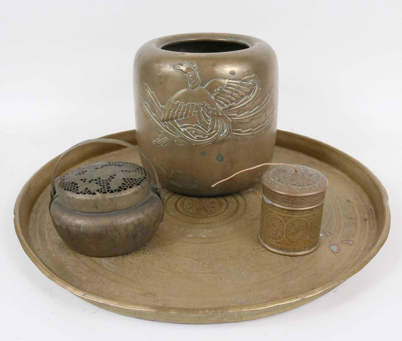 Four Asian Brass Table Articles (1 of 5)