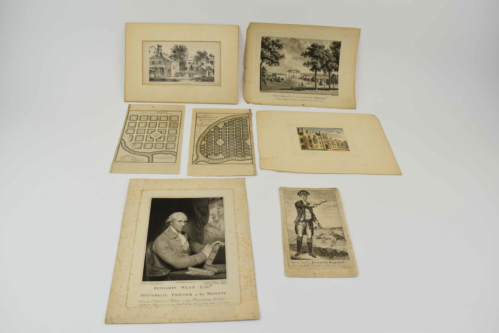 Six Assorted Antique Engravings (1 of 7)