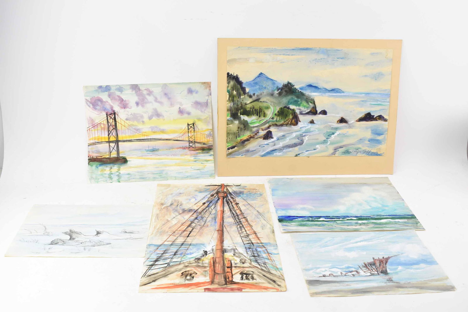 Lloyd Lozes Goff Oregon Coast Watercolor (1 of 8)