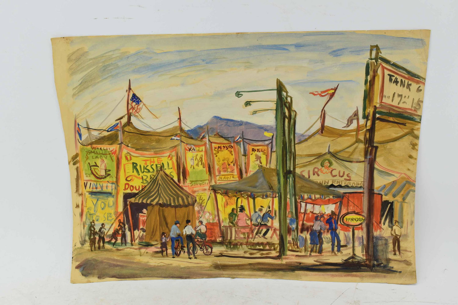 The Russell Bros Circus Acrylic on Paper (1 of 5)