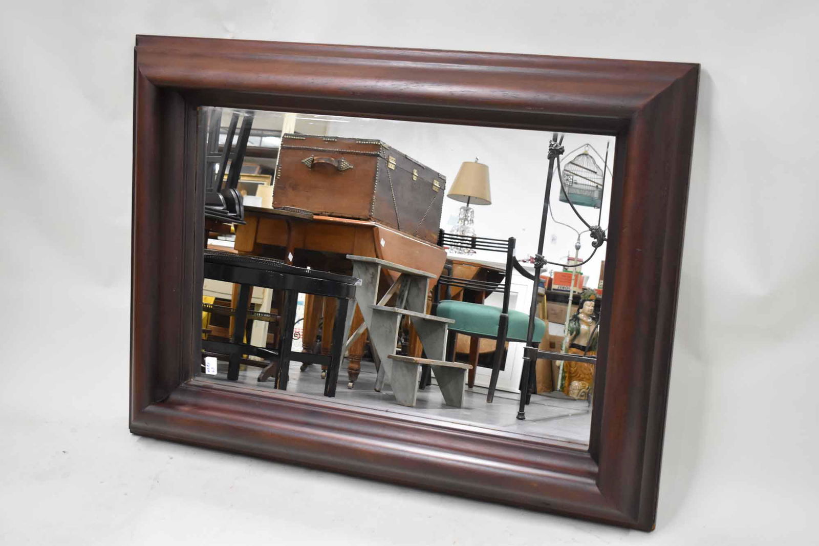 Massive Oak Ogee Hanging Wall Mirror (1 of 7)